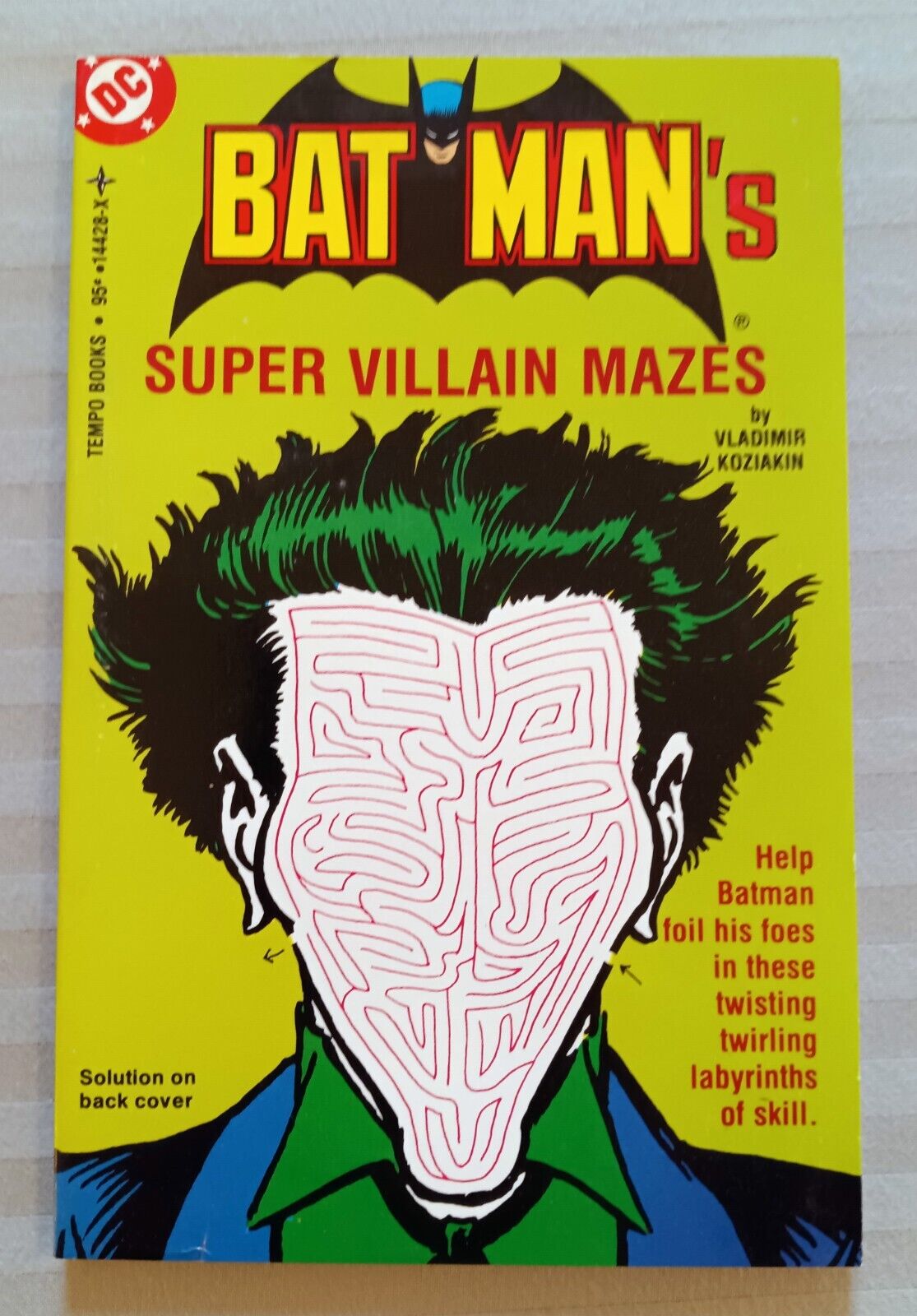 BATMAN\'S SUPER VILLAIN MAZES, TEMPO BOOKS, KOZIAKIN, DC, UNUSED, 1978