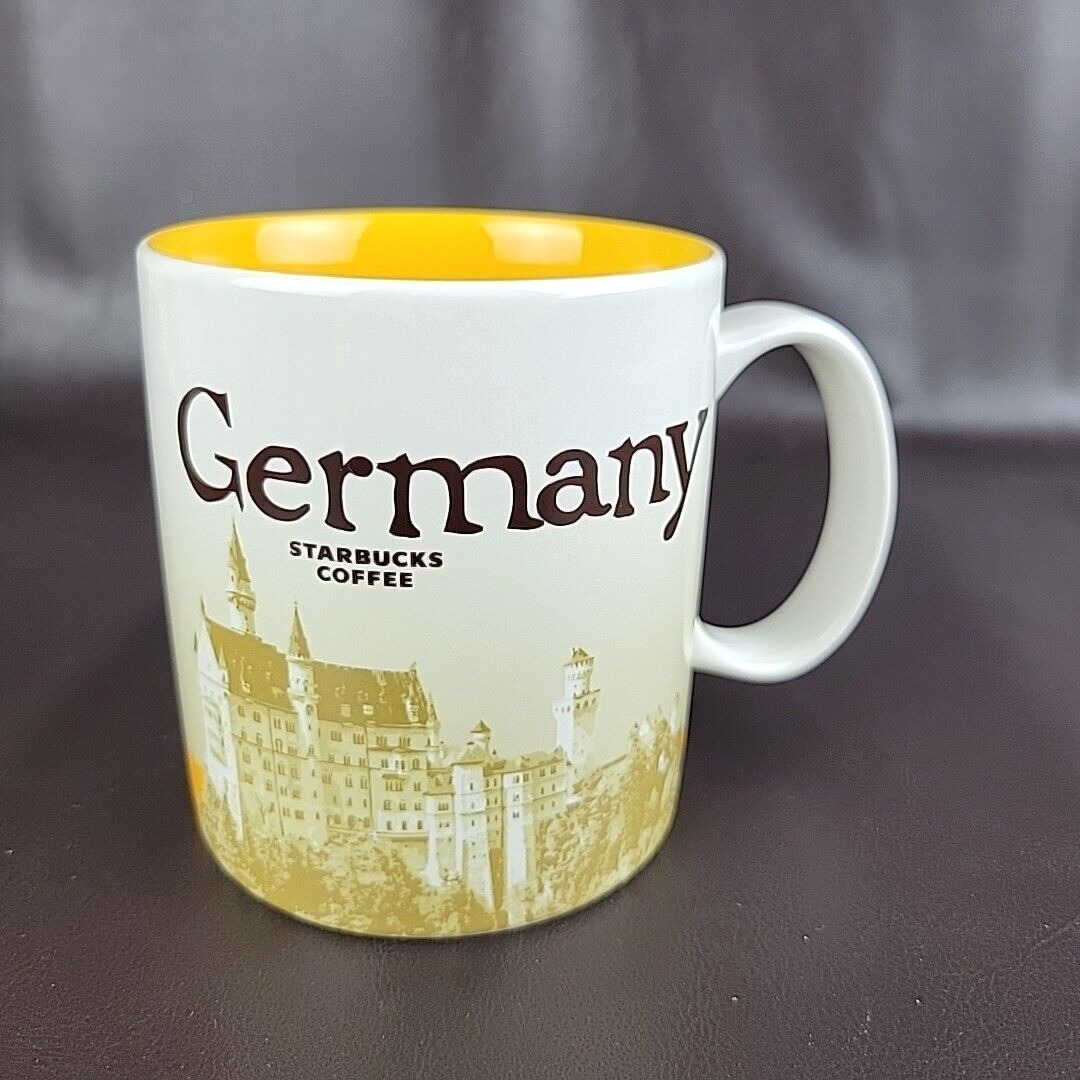 Starbucks GERMANY Coffee Mug Global Icon Collectors Series Large 16oz Yellow