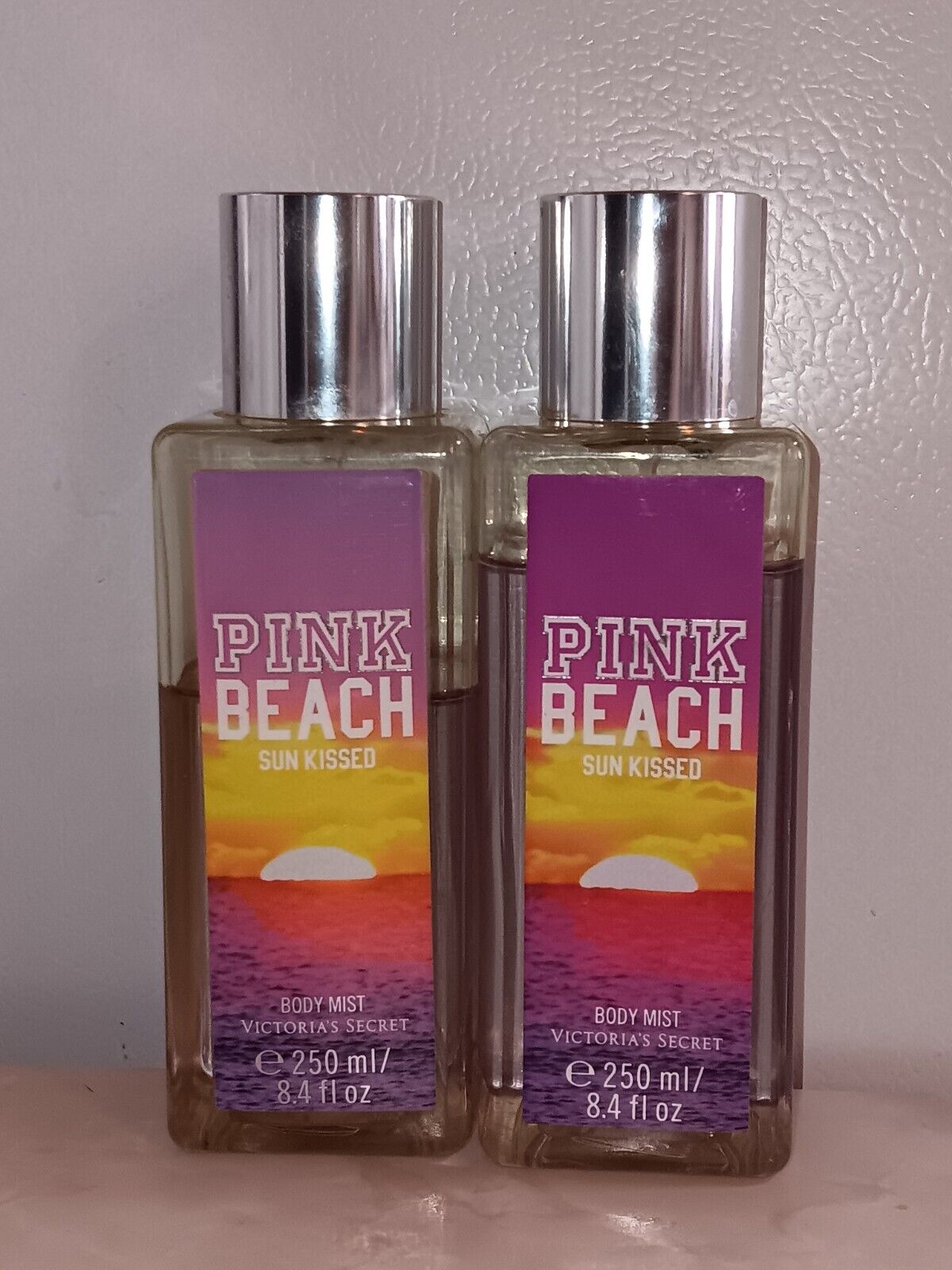 (2) RARE PINK Victoria's Secret Pink Beach Sunkissed 8.4oz Fragrance Mist