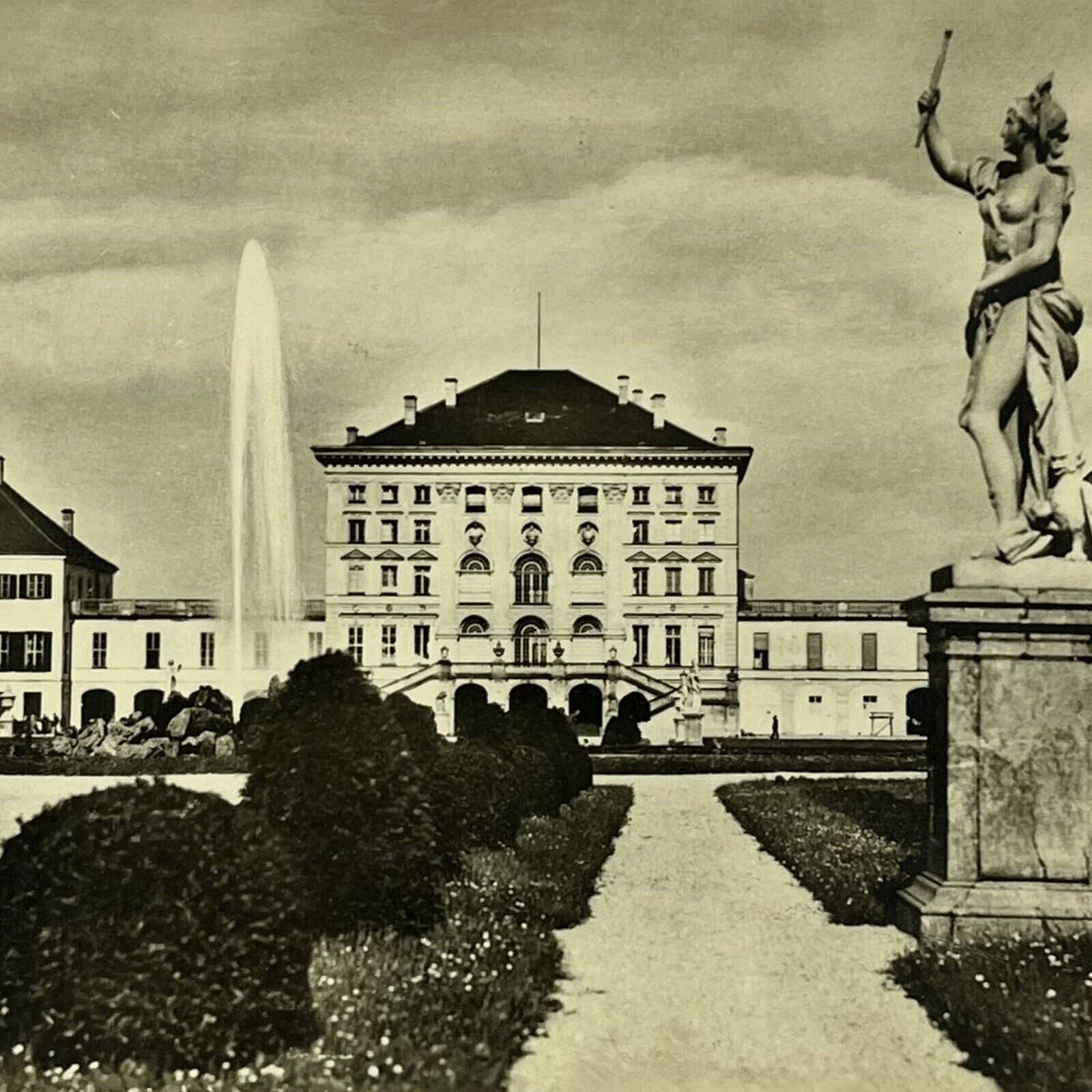 Large Statue Estate Vintage Postcard Europe Germany Nymphenberg ⭐️ Unposted