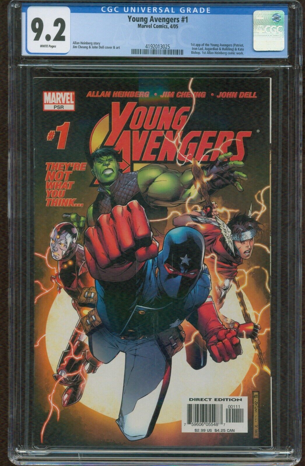 YOUNG AVENGERS #1 CGC 9.2 NM- (2005) 1st App. of the YOUNG AVENGERS ID: G-921