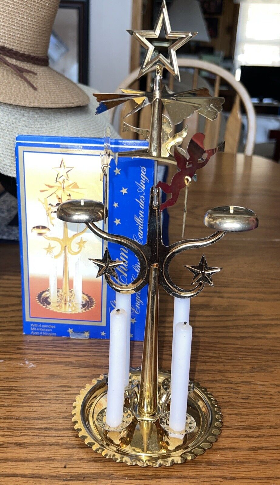 Vintage Swedish Star/Angel Chimes Complete With Candles