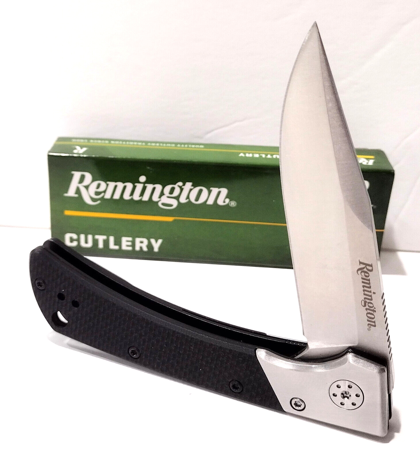 Remington Cutlery Drop Point G-10 Linerlock Hunting Folding Pocket Knife EDC