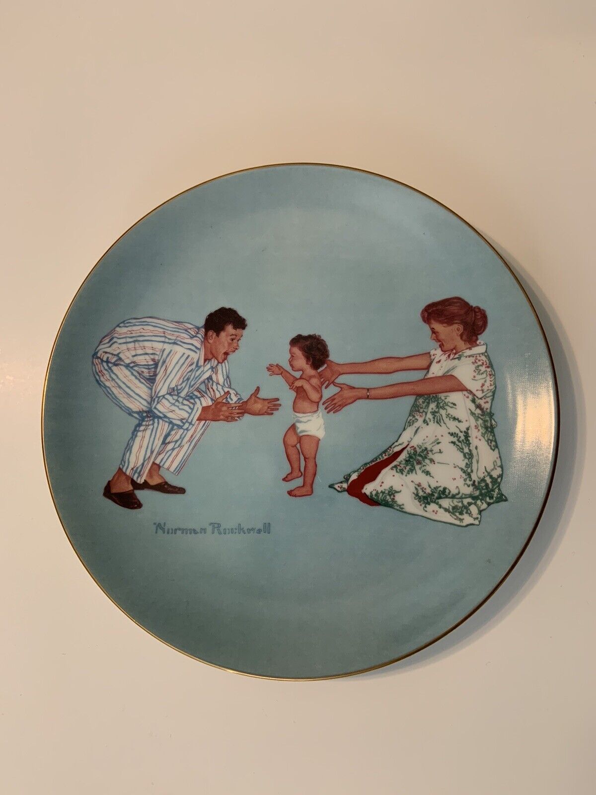 Norman Rockwell Plate Child’s First Steps