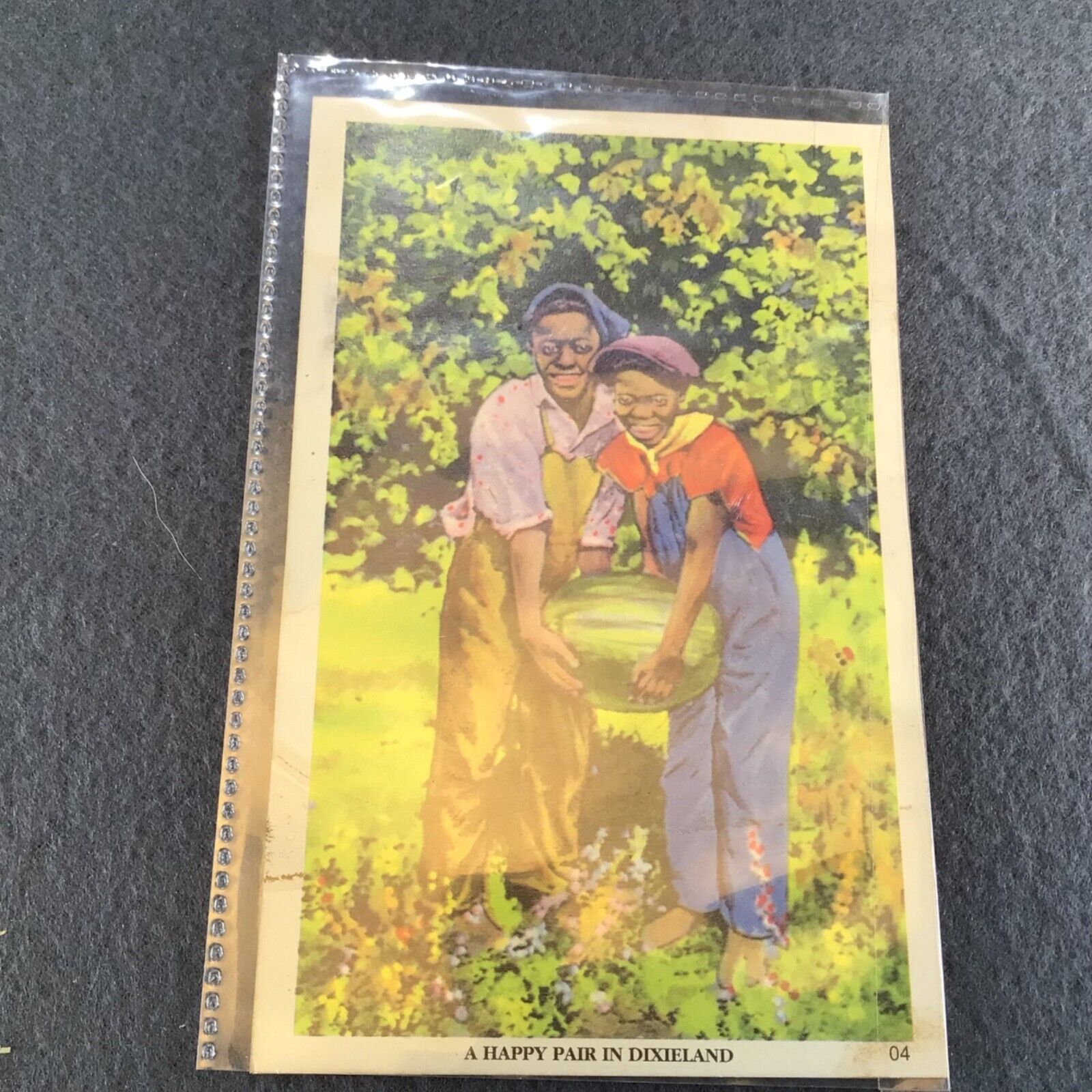 A Happy Pair In Dixieland Vintage Postcard black memorabilia