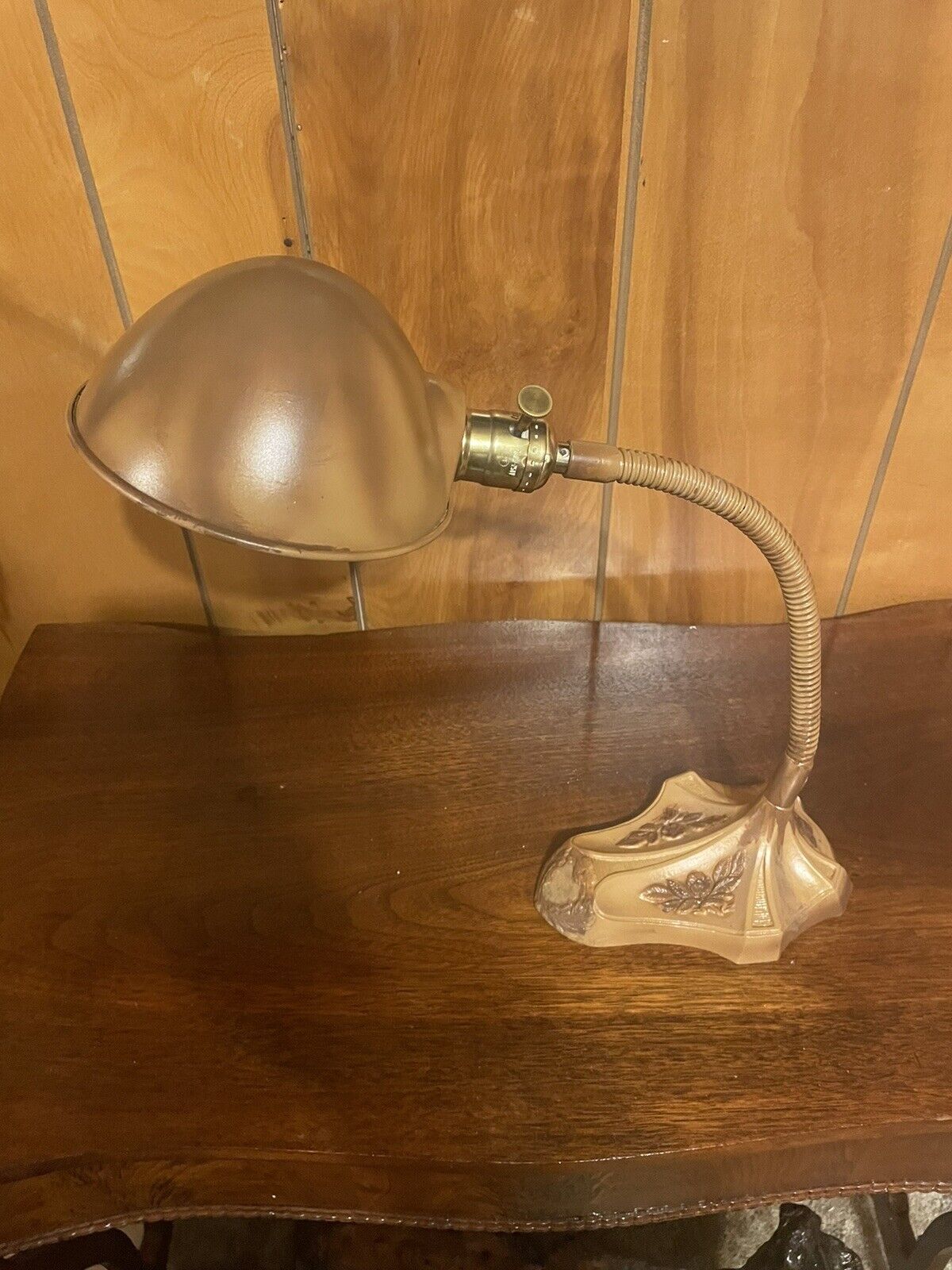 antique Robert Schwartz Bros. gooseneck lamp
