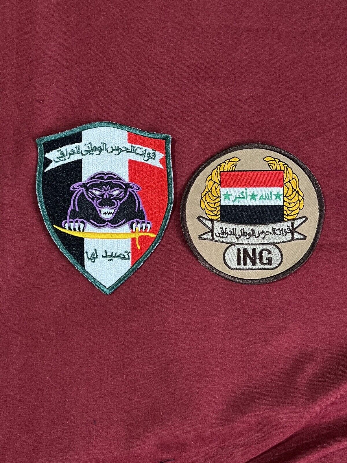 Iraq- Iraqi National Guard Army Patches .. Hard To Find