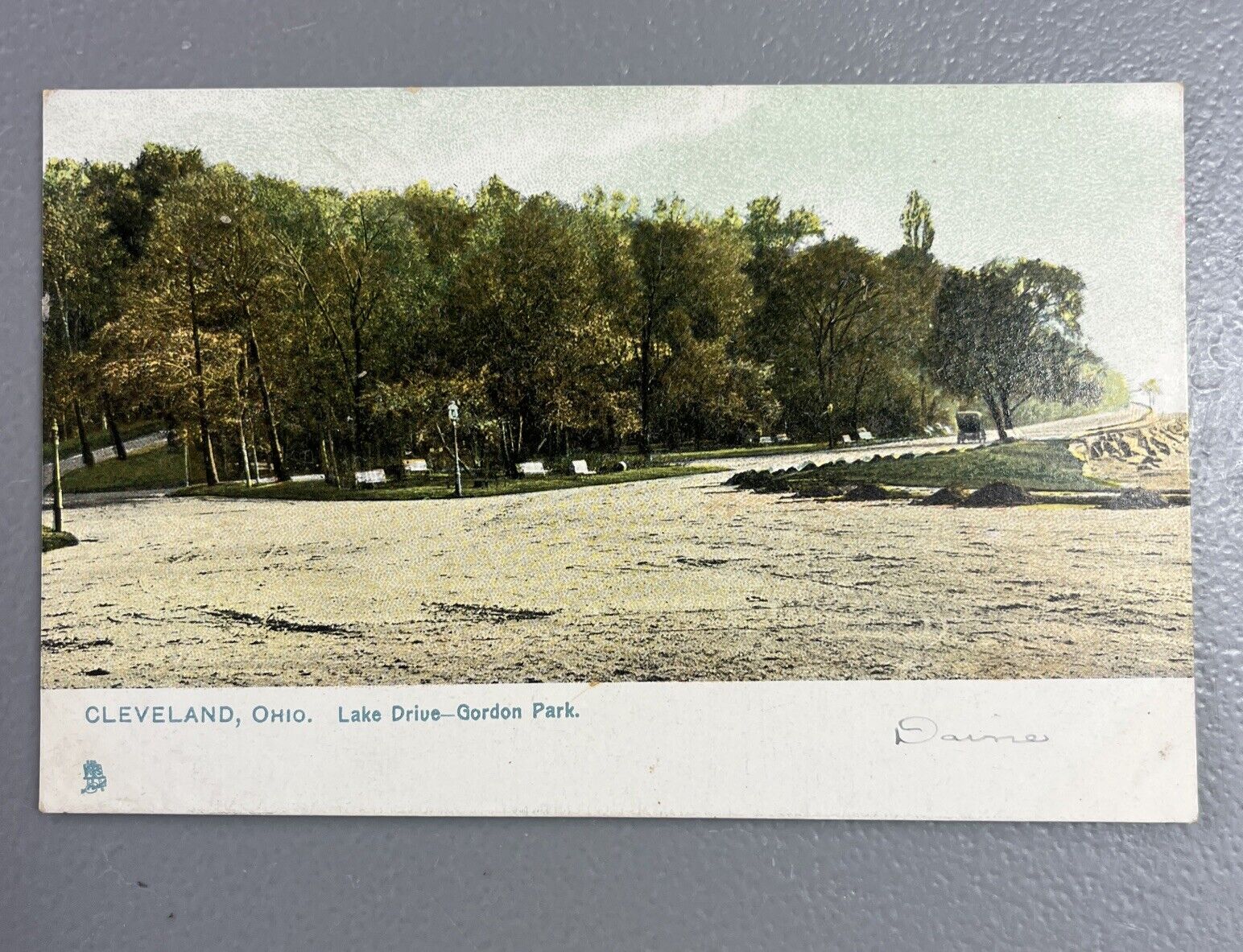 Cleveland Ohio Lake Drive Gordon Park Tuck\'s Vintage Postcard Oh Dirt road