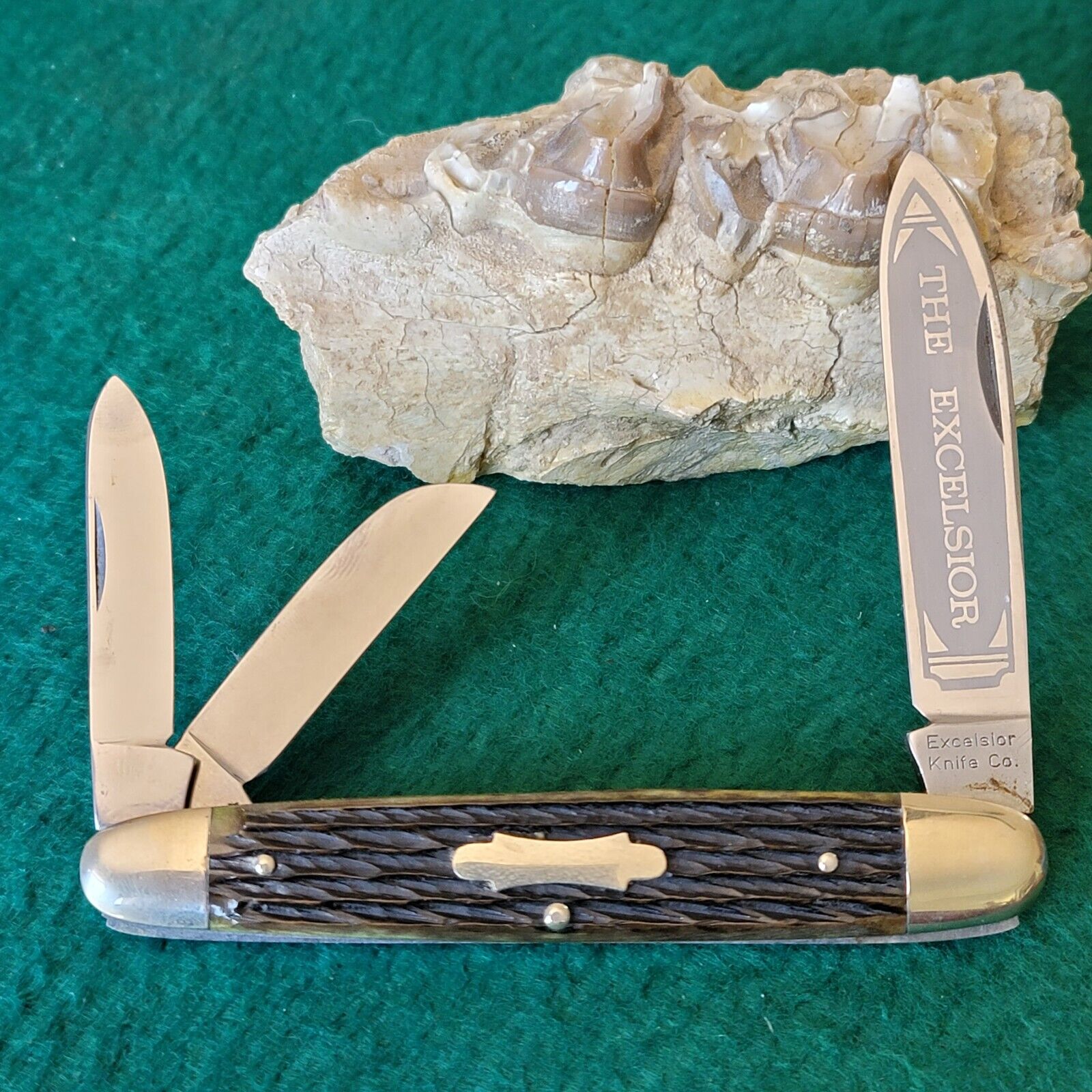 Minty Vintage Excelsior Knife Germany Jumbo Sleeveboard Whittler Pocket Knife 