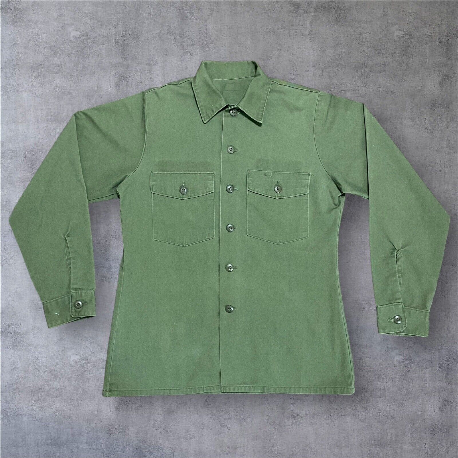 Vintage US Army Military OG-507 Men’s Utility Shirt Poly/Cotton Durable Press