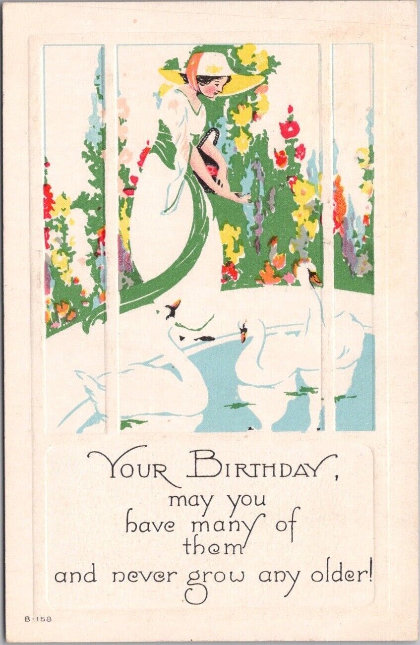Vintage 1916 HAPPY BIRTHDAY Greetings Postcard \
