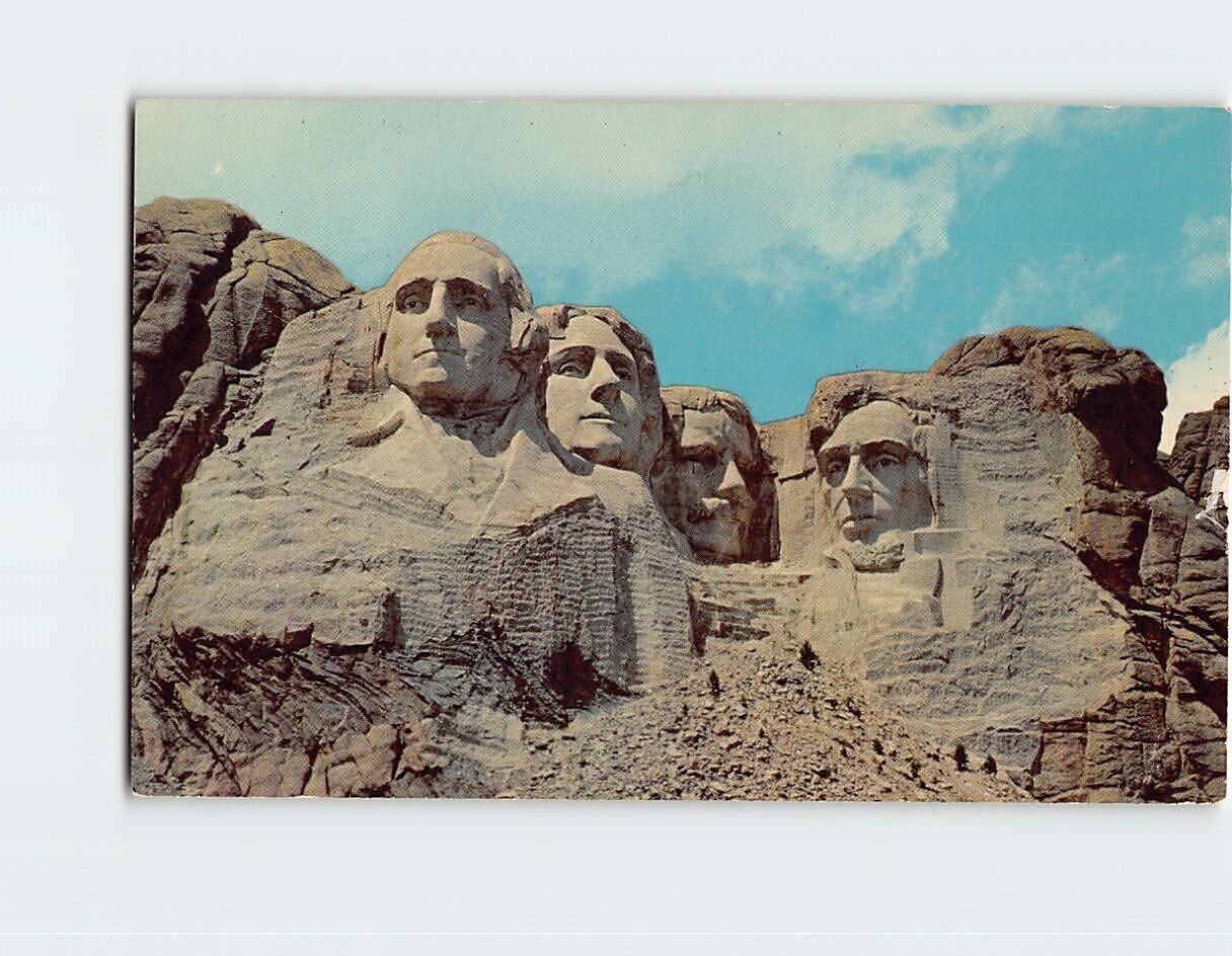 Postcard Mt. Rushmore National Memorial Black Hills South Dakota USA