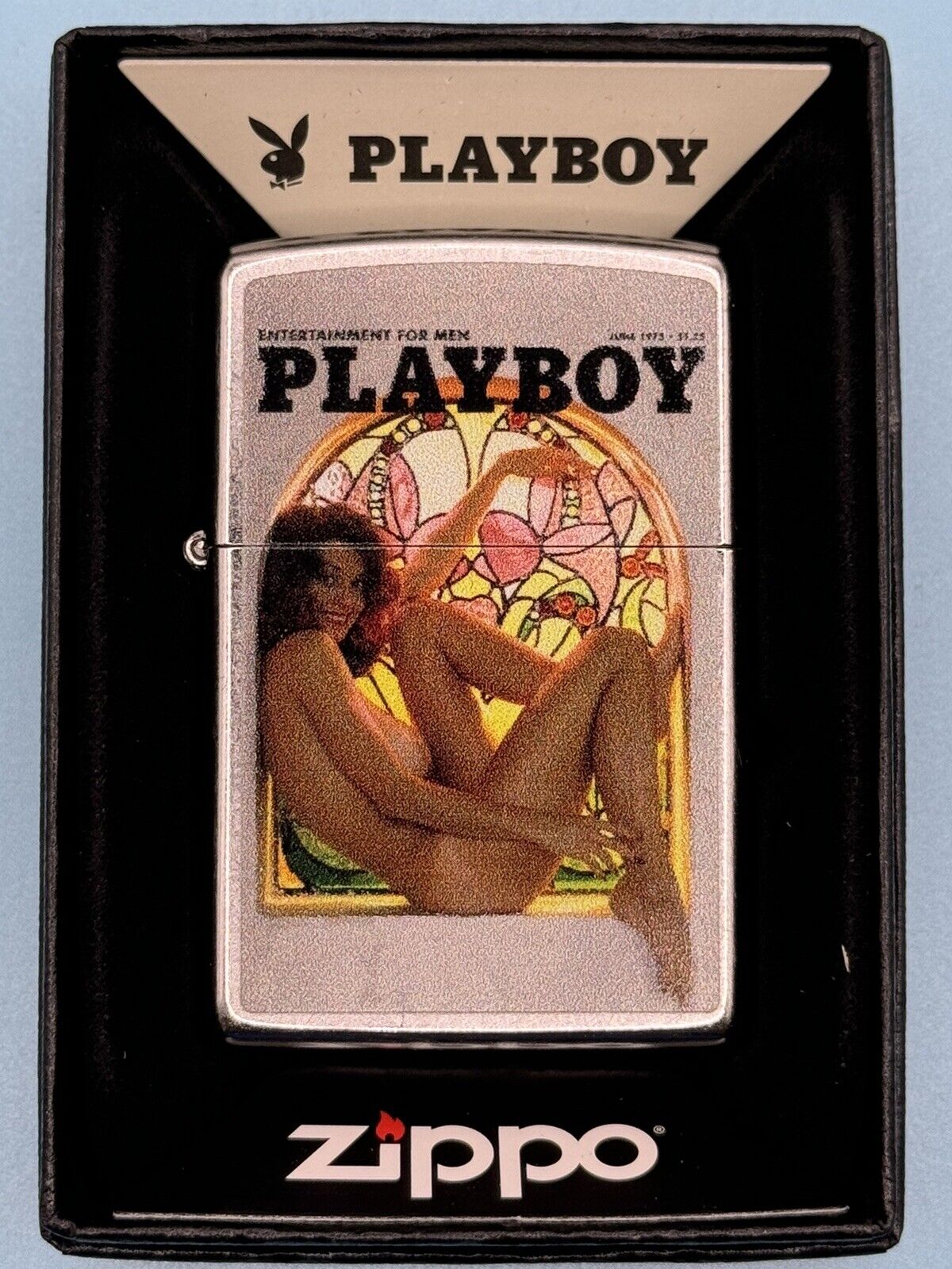 Vintage June 1975 Playboy Magazine Cover Zippo Lighter NEW In Box Rare Pinup
