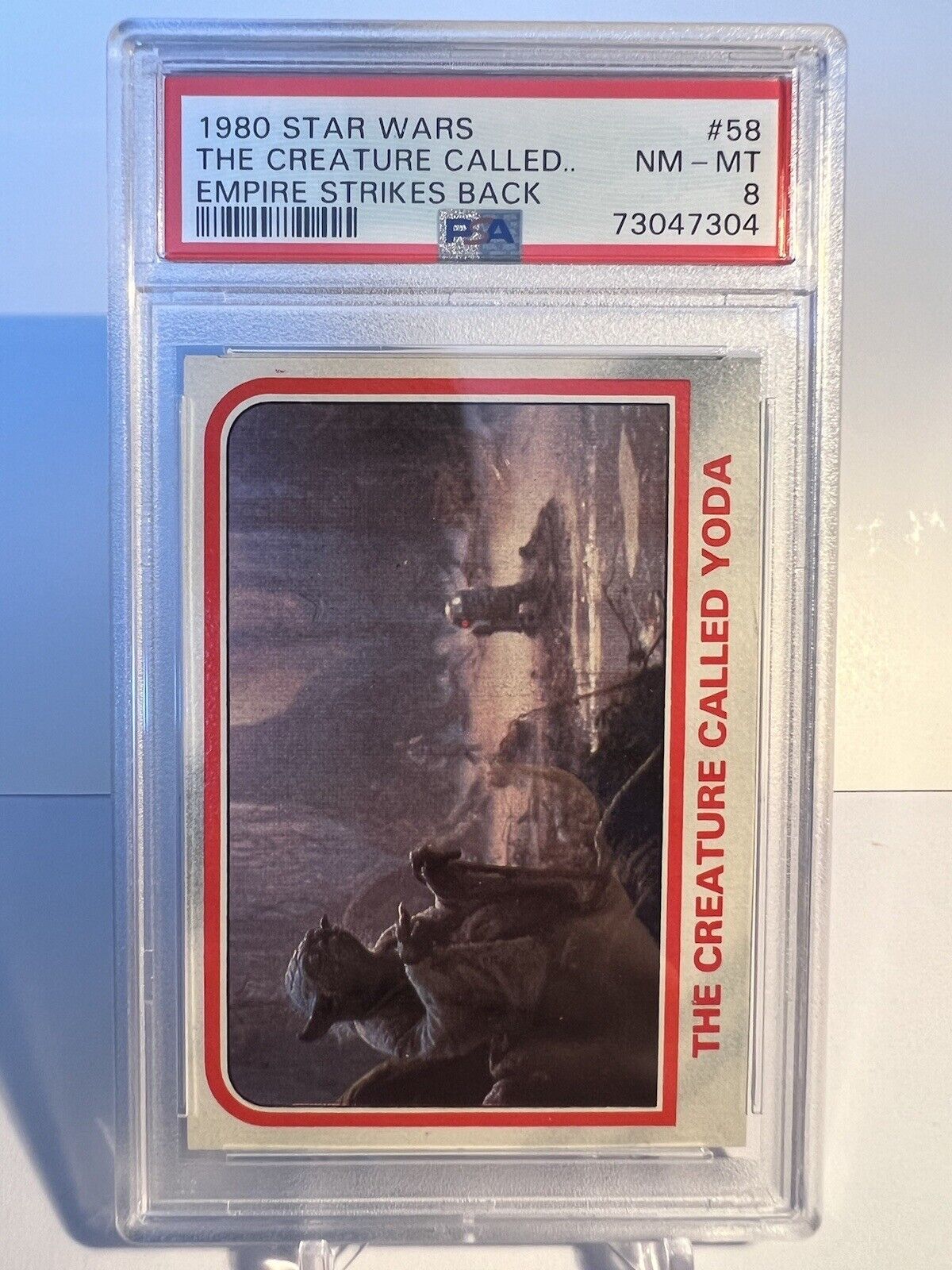1980 Topps Star Wars: The Empire Strikes Back The Creature Called Yoda #58 PSA 8