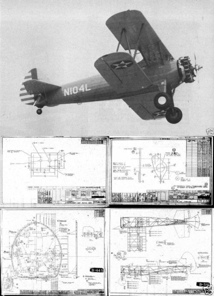 BOEING STEARMAN AIRCRAFT BLUEPRINT PLANS RARE ARCHIVE FACTORY DRAWINGS 1940's