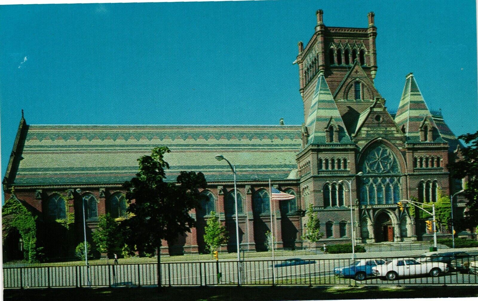 Memorial Hall Harvard University Cambridge Massachusetts Vintage Postcard c1970