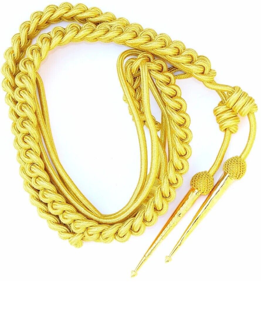 RAND NEW ARMY GOLD AIGUILLETTE BRITISH OFFICER SHOULDER CORD