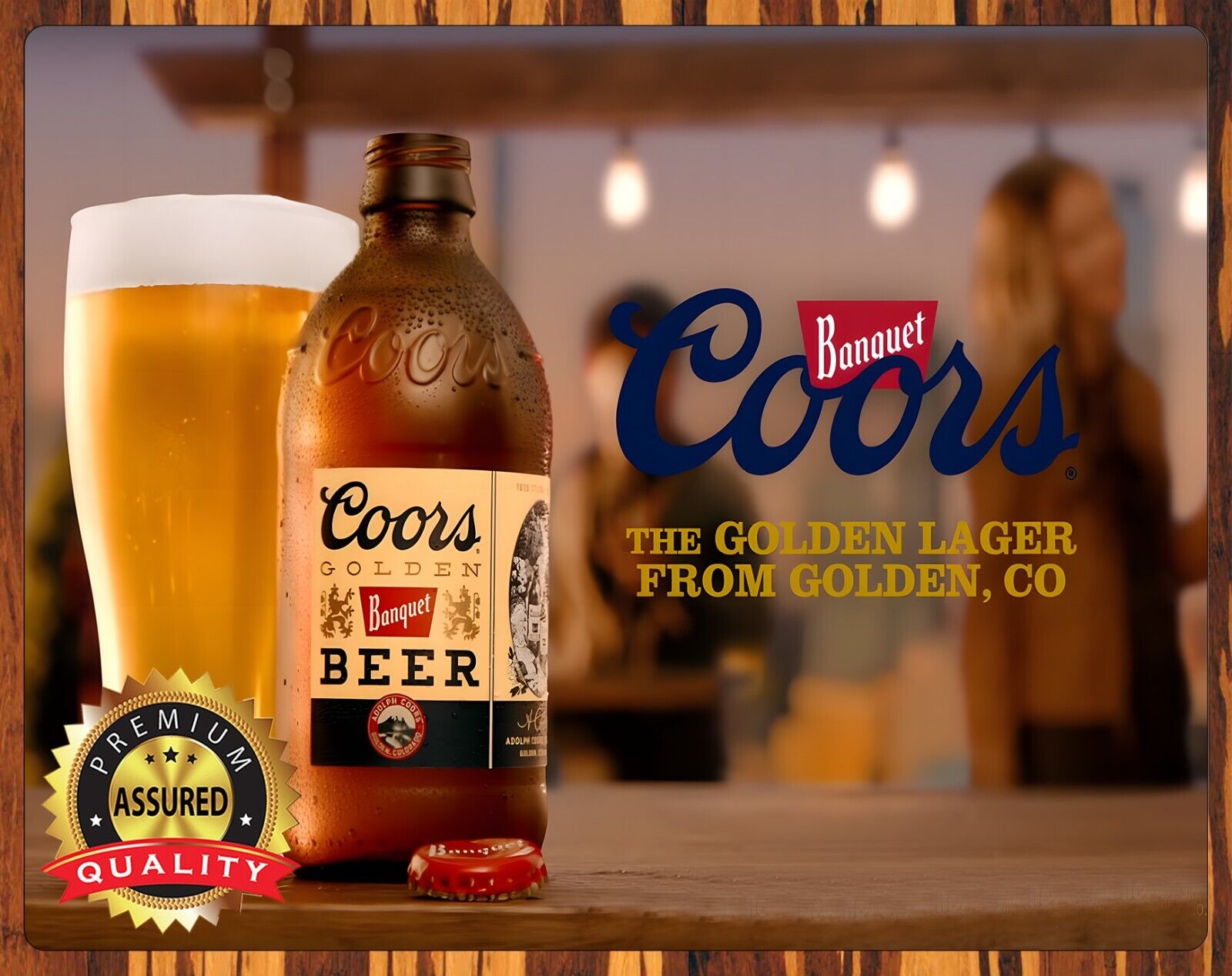 Coors Banquet Beer - The Golden Lager - Metal Sign 11 x 14