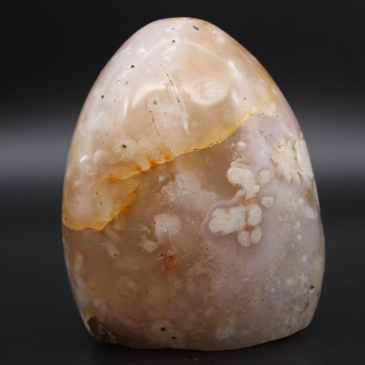 Natural flower agate 810gr 100mm from Madagascar