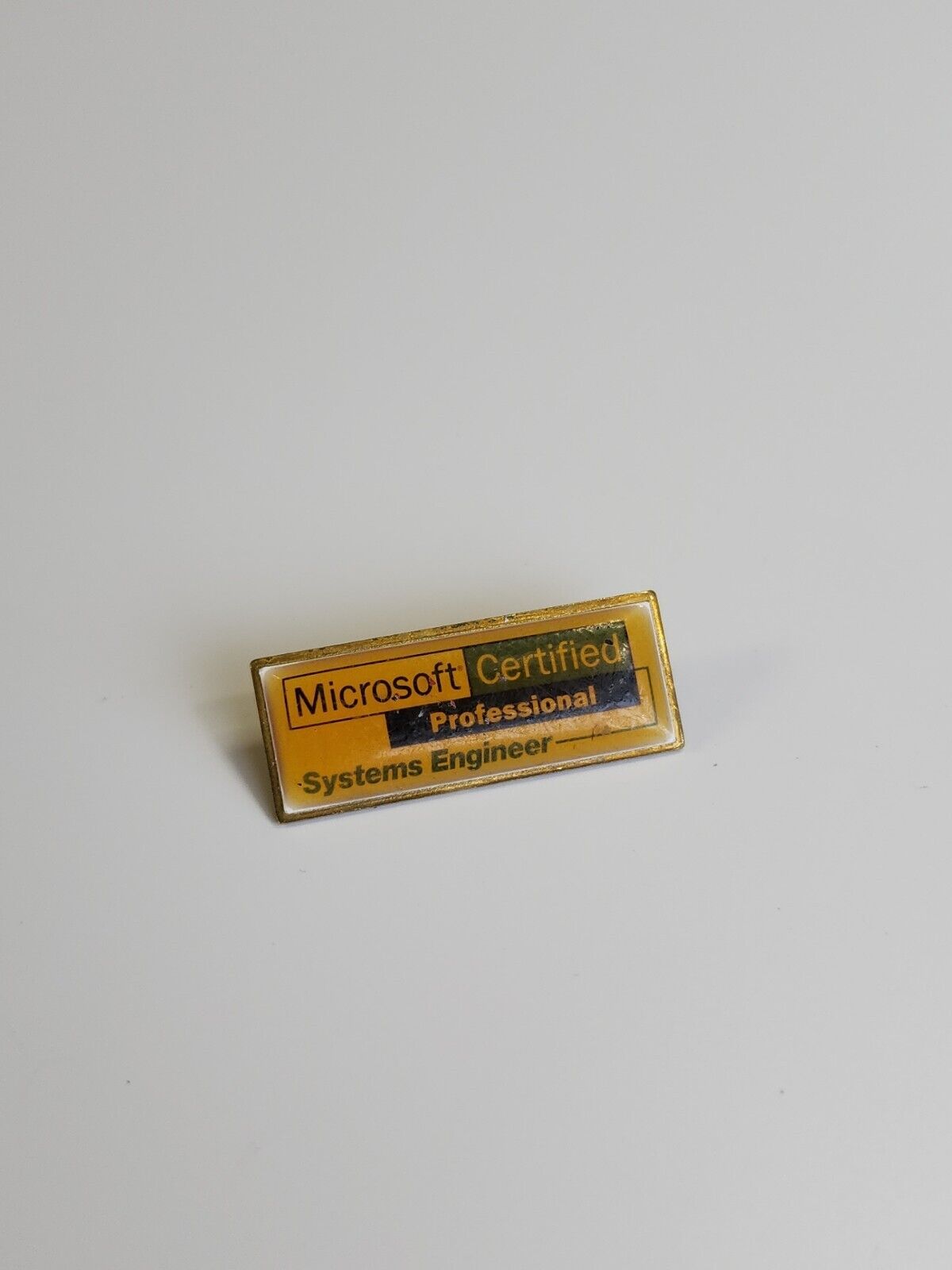 Microsoft Certified Professional Systems Engineer Employee Lapel Pin Vintage