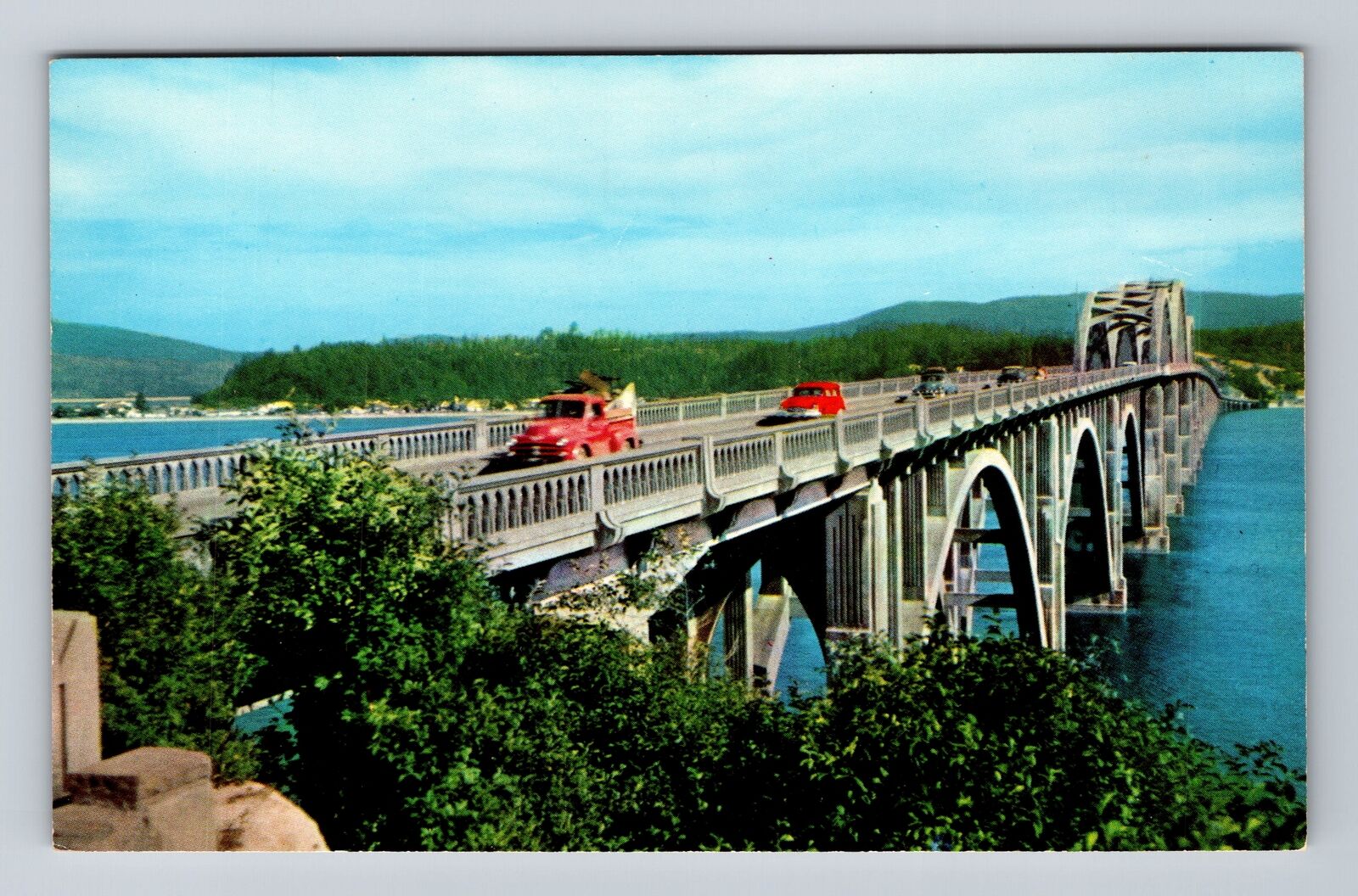 Waldport OR-Oregon, Bridge, Antique, Vintage Postcard