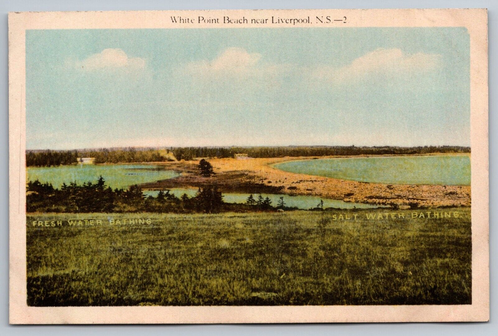 White Point Beach near Liverpool Nova Scotia Postcard