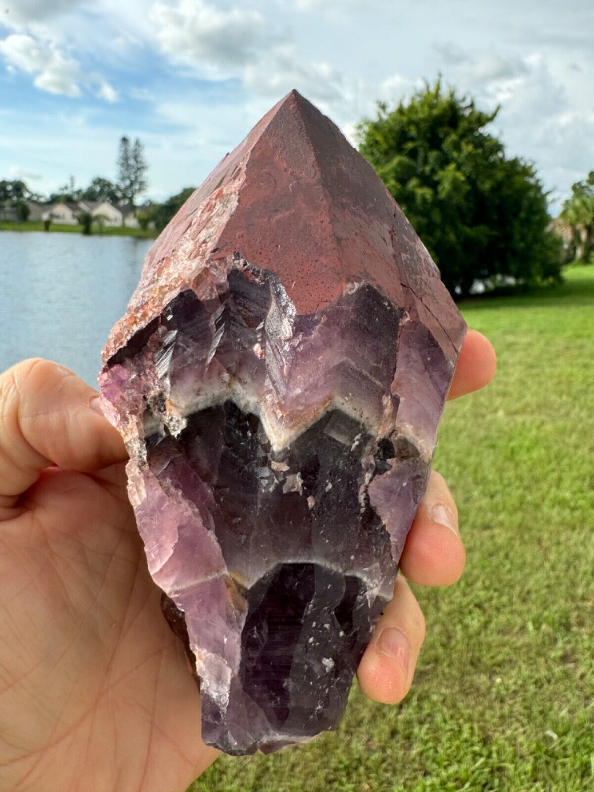 AAA Top 5% Auralite 23 Red Cap Crystal point from Canada 720 Grams 6