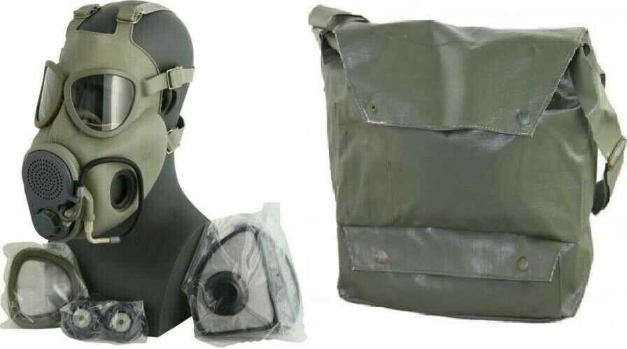 Military Czech Gas Mask M10M Hydration Straw Filters Bag Emergency Survival