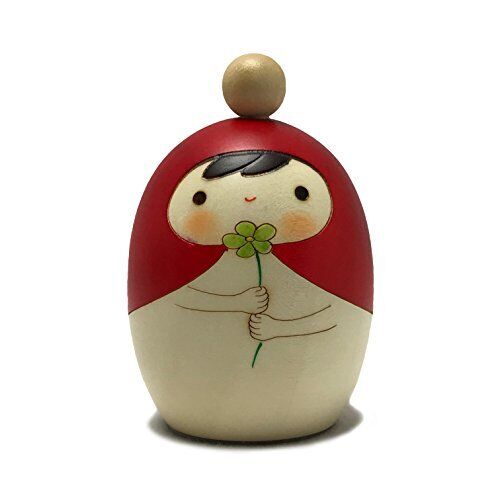 Usaburo Kokeshi Doll, Made in Japan Slight Shichimi Spice Container Red