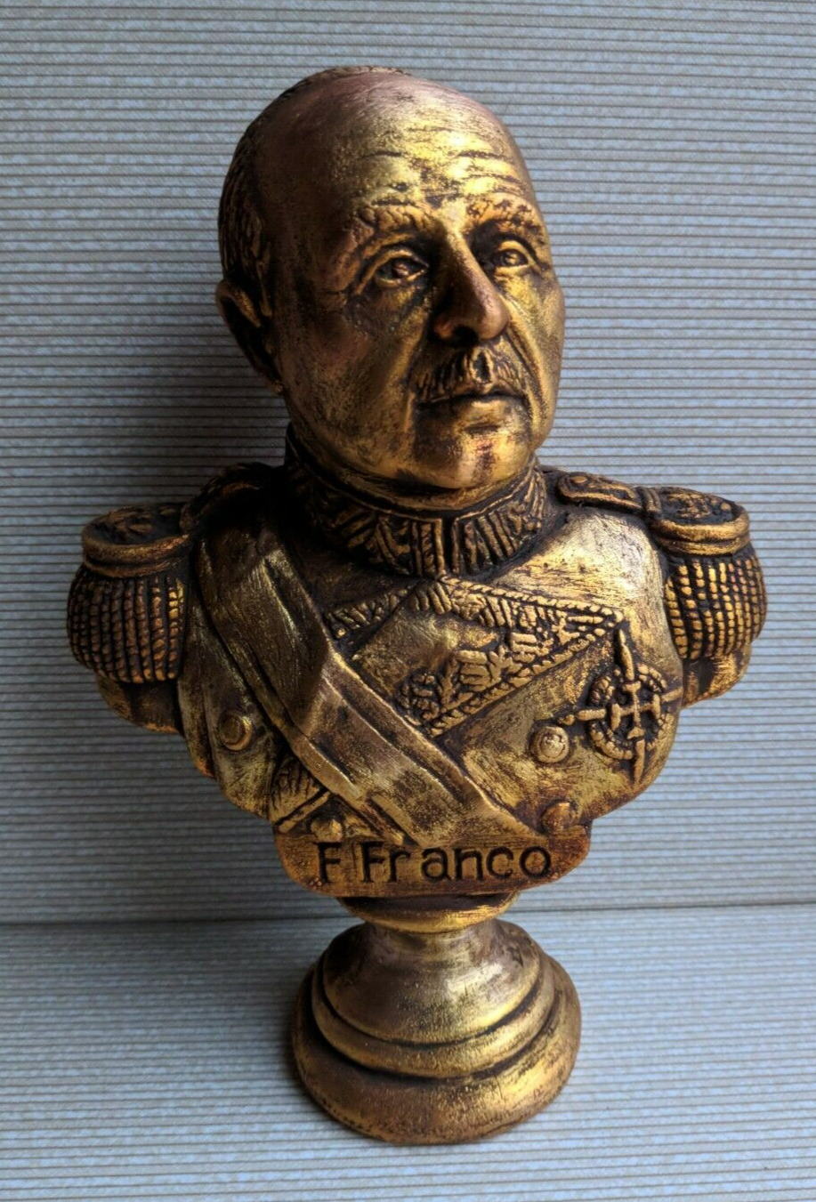 Spanish Military and Statesman Francisco Franco bust statue sculpture figurine