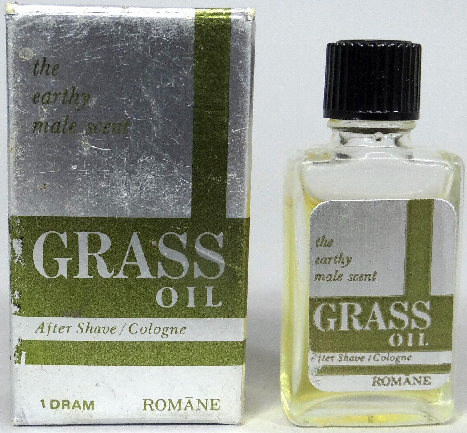 Grass Oil Aftershave Cologne Earthy Vtg 1970s Romane Mini 1 Dram New Box NOS