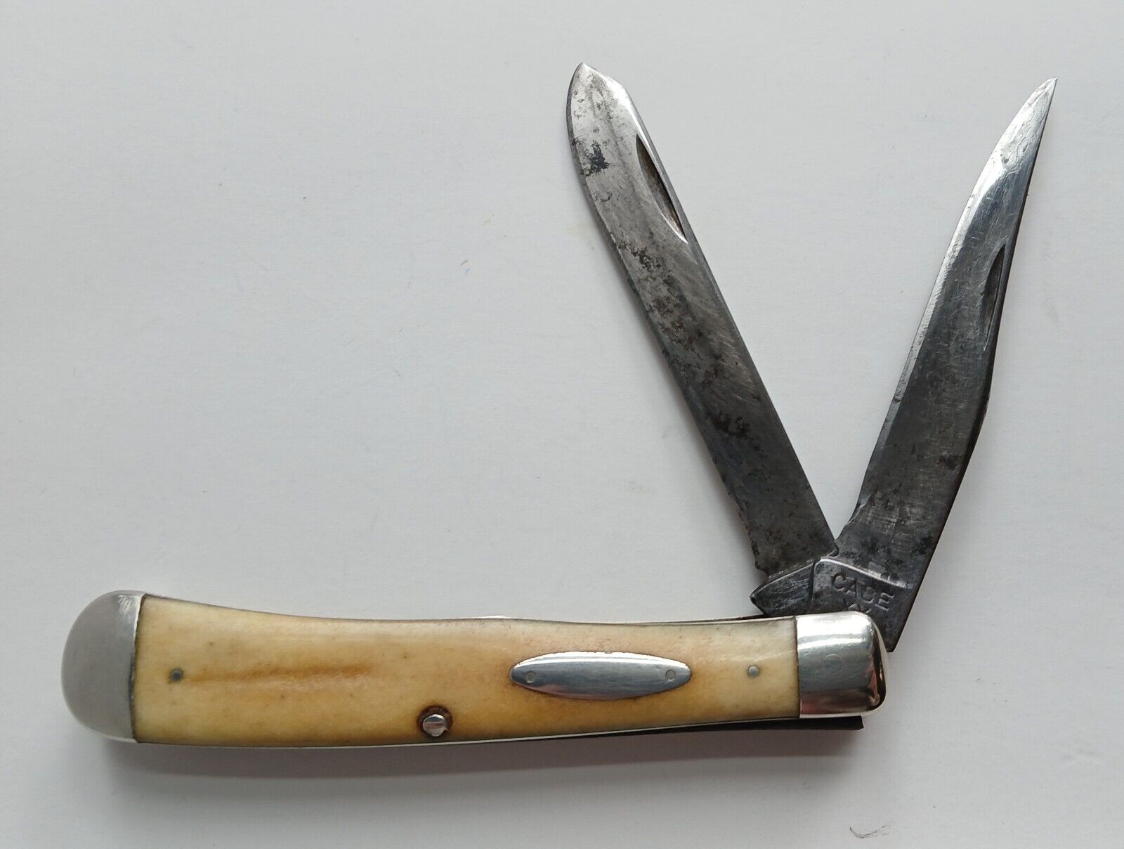Case XX 5254 Large Trapper 2 Blade Pocket Knife Stag Handles 1940-1964 Vintage