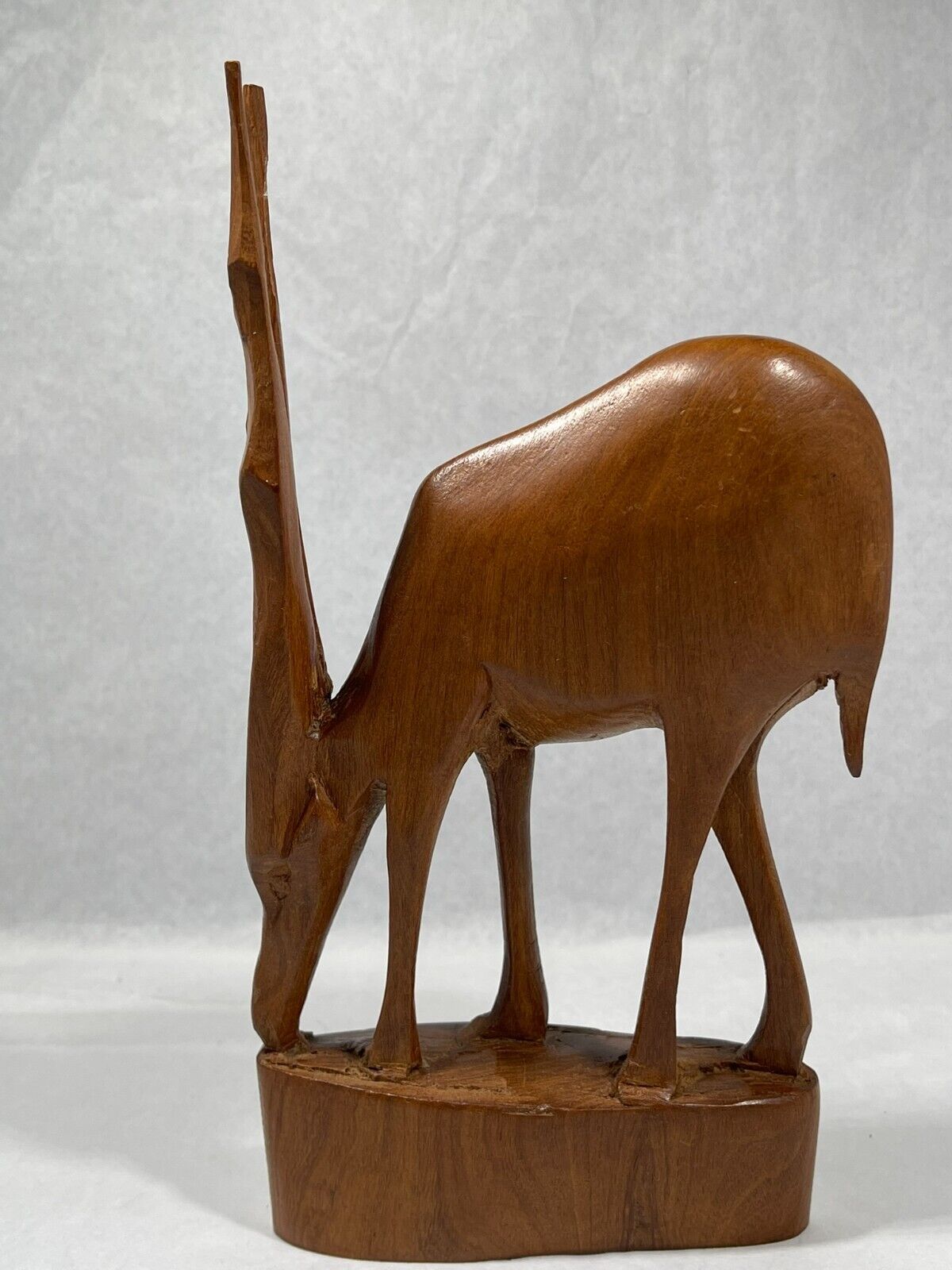 Antelope – VINTAGE HAND CARVED TEAK WOOD WILDLIFE ANIMALS FROM KENYA