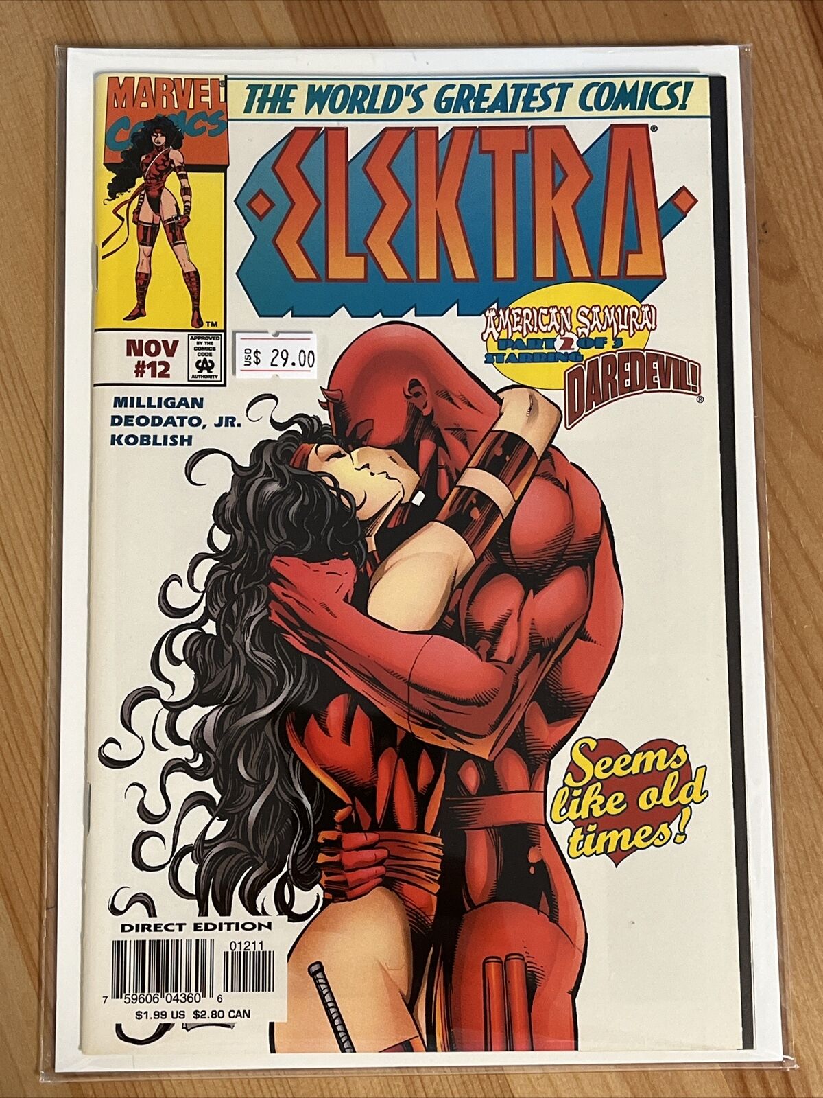 Elektra #12 Direct Market Edition ~ NEAR MINT NM ~ 1997 Marvel Comics