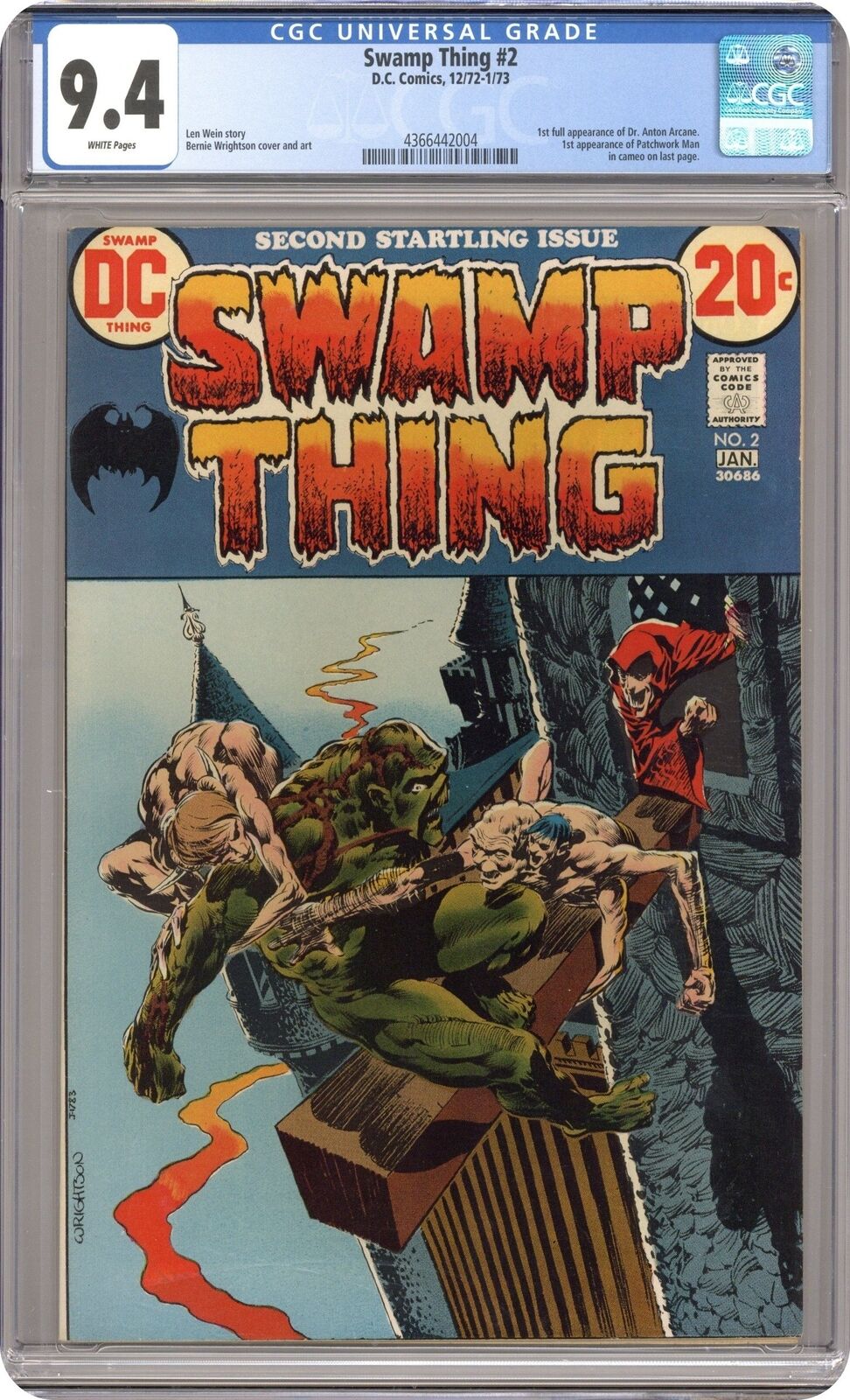 Swamp Thing #2 CGC 9.4 1973 4366442004