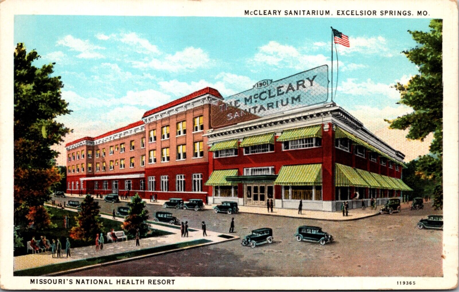 Postcard McCleary Sanitarium Excelsior Springs, Missouri National Health Resort