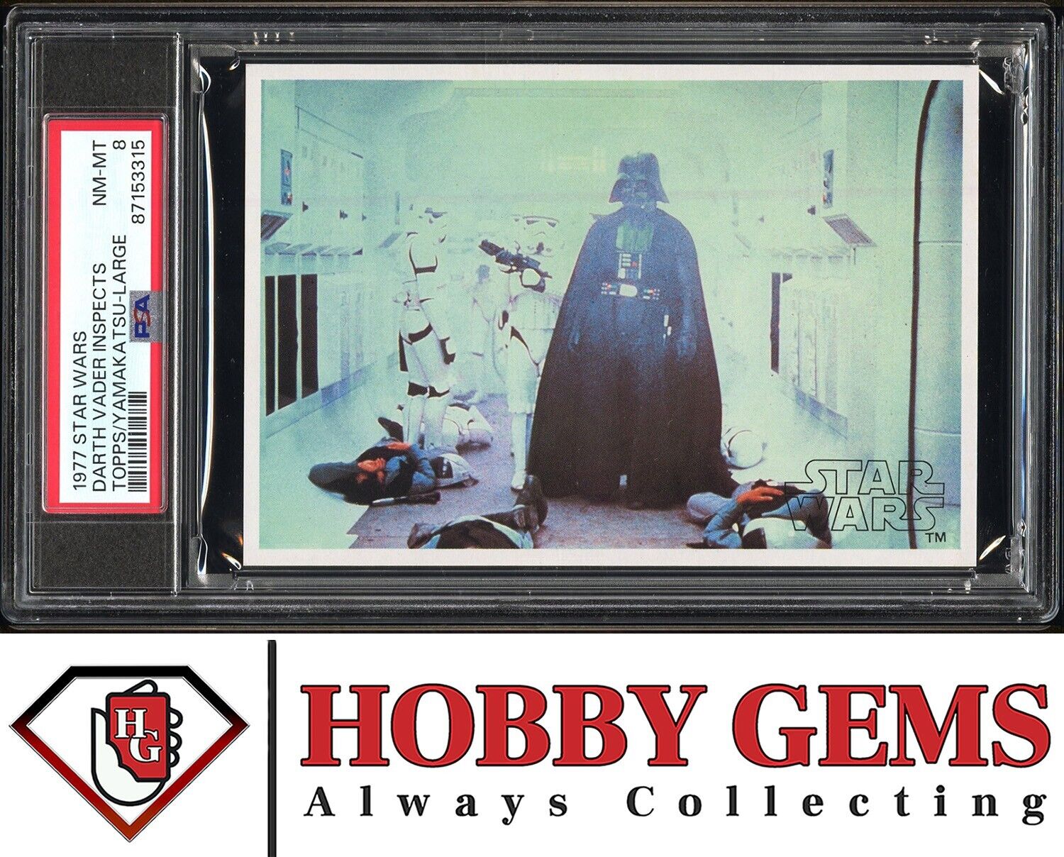 DARTH VADER PSA 8 1977 Topps Yamakatsu Star Wars Large Inspects the Throttled...