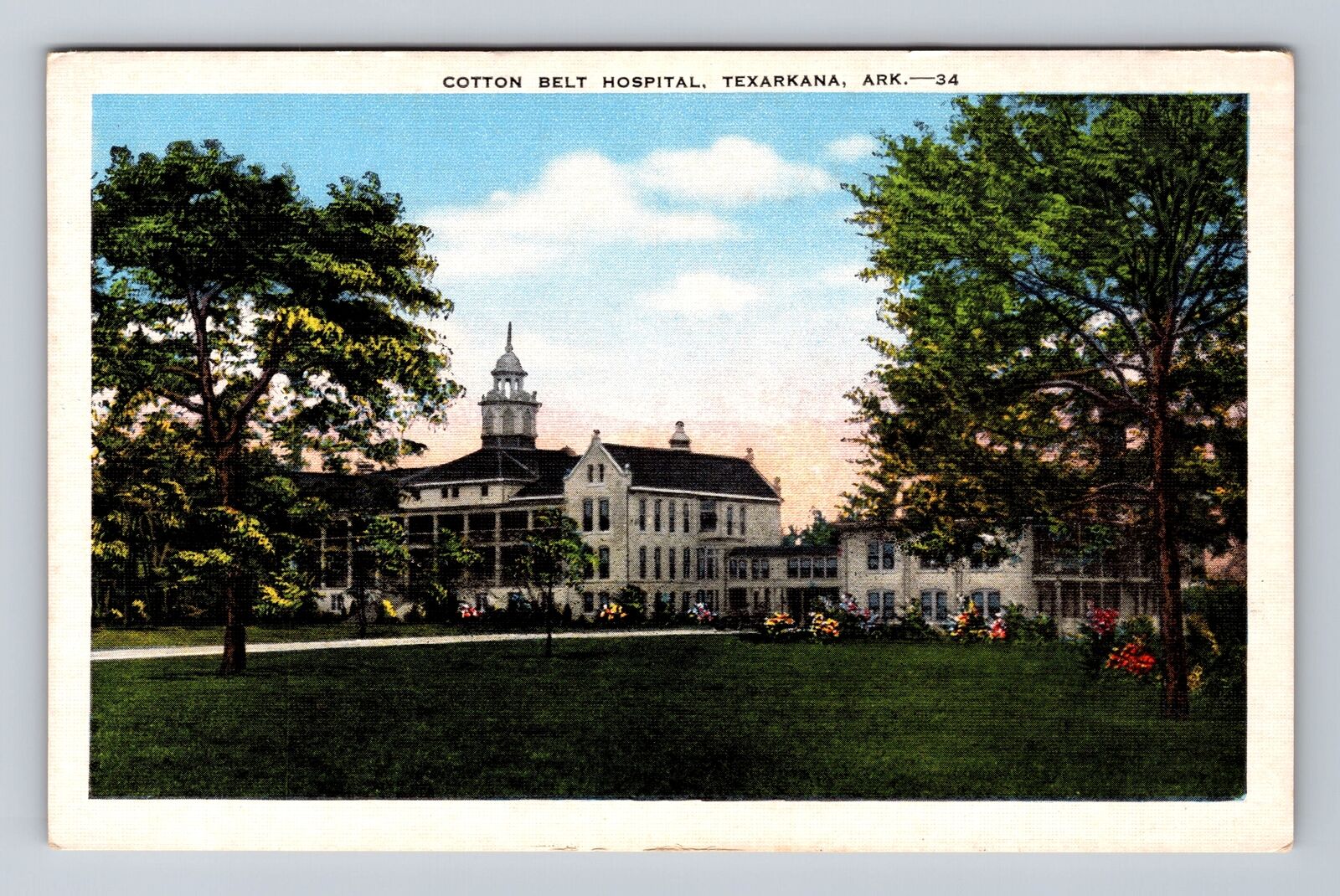 Texarkana AR-Arkansas, Cotton Belt Hospital, Antique, Vintage Postcard