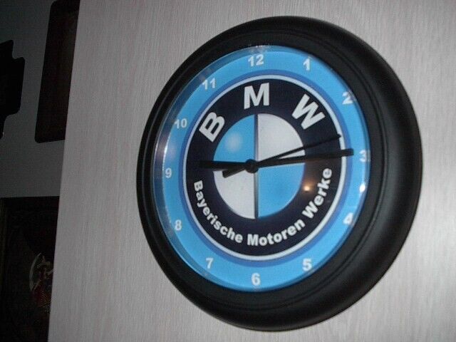 BMW Motors LOGO Auto Garage Bar Man Cave Advertising Clock Sign