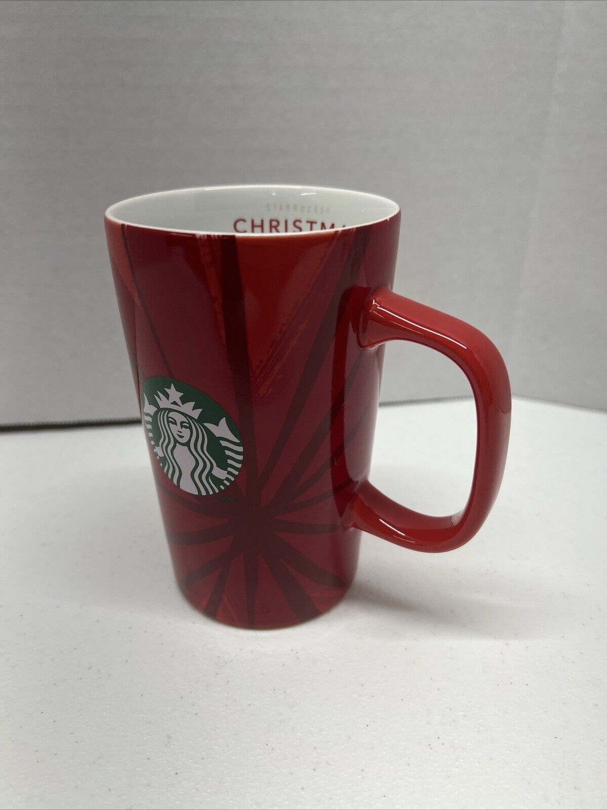 Starbucks Christmas Blend 2014 30th Anniversary Coffee Mug Mermaid 12 Oz Red