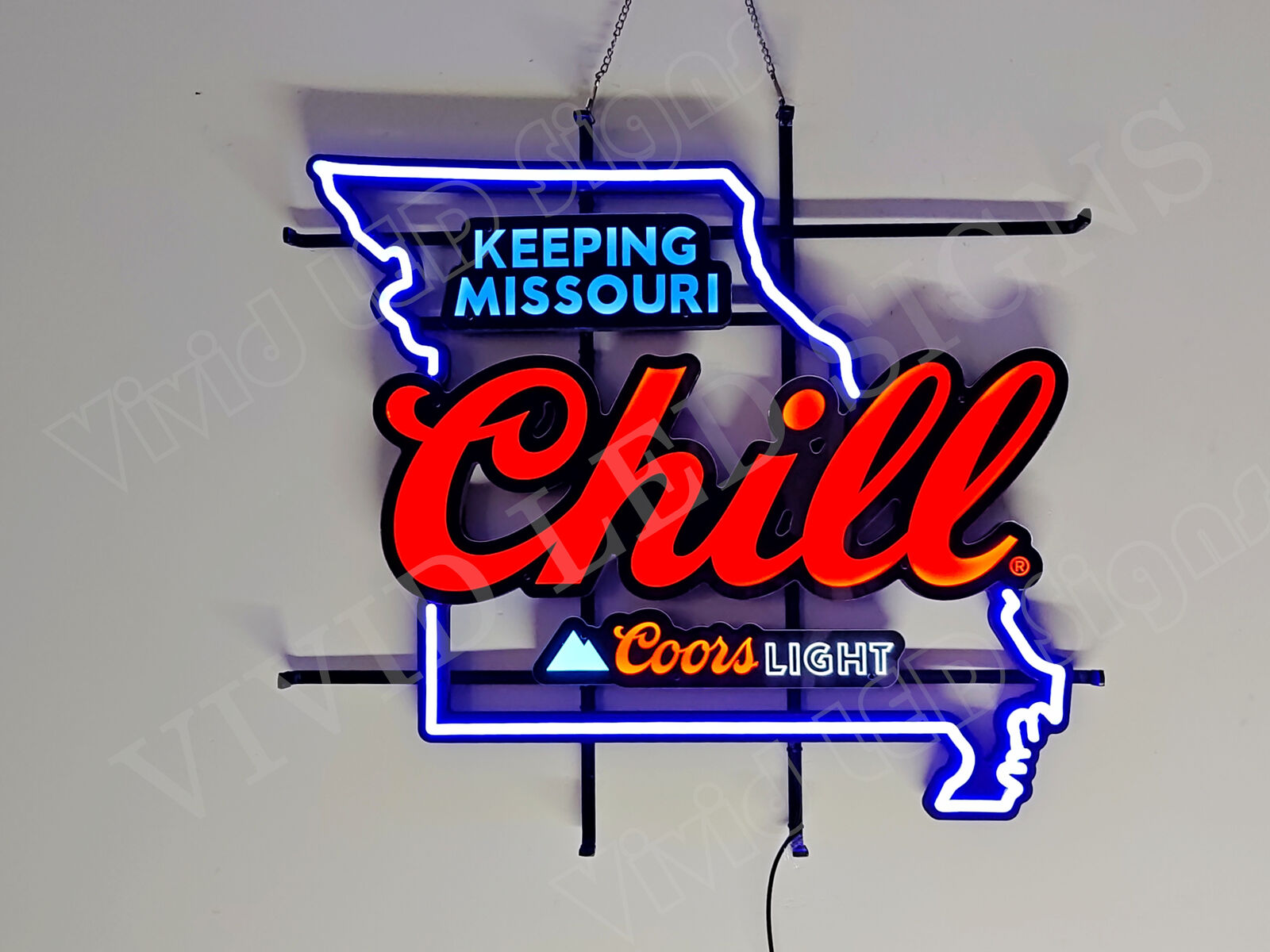 Beer Mountain Keeping Missouri Chill Vivid LED Neon Sign Light Lamp With Dimmer