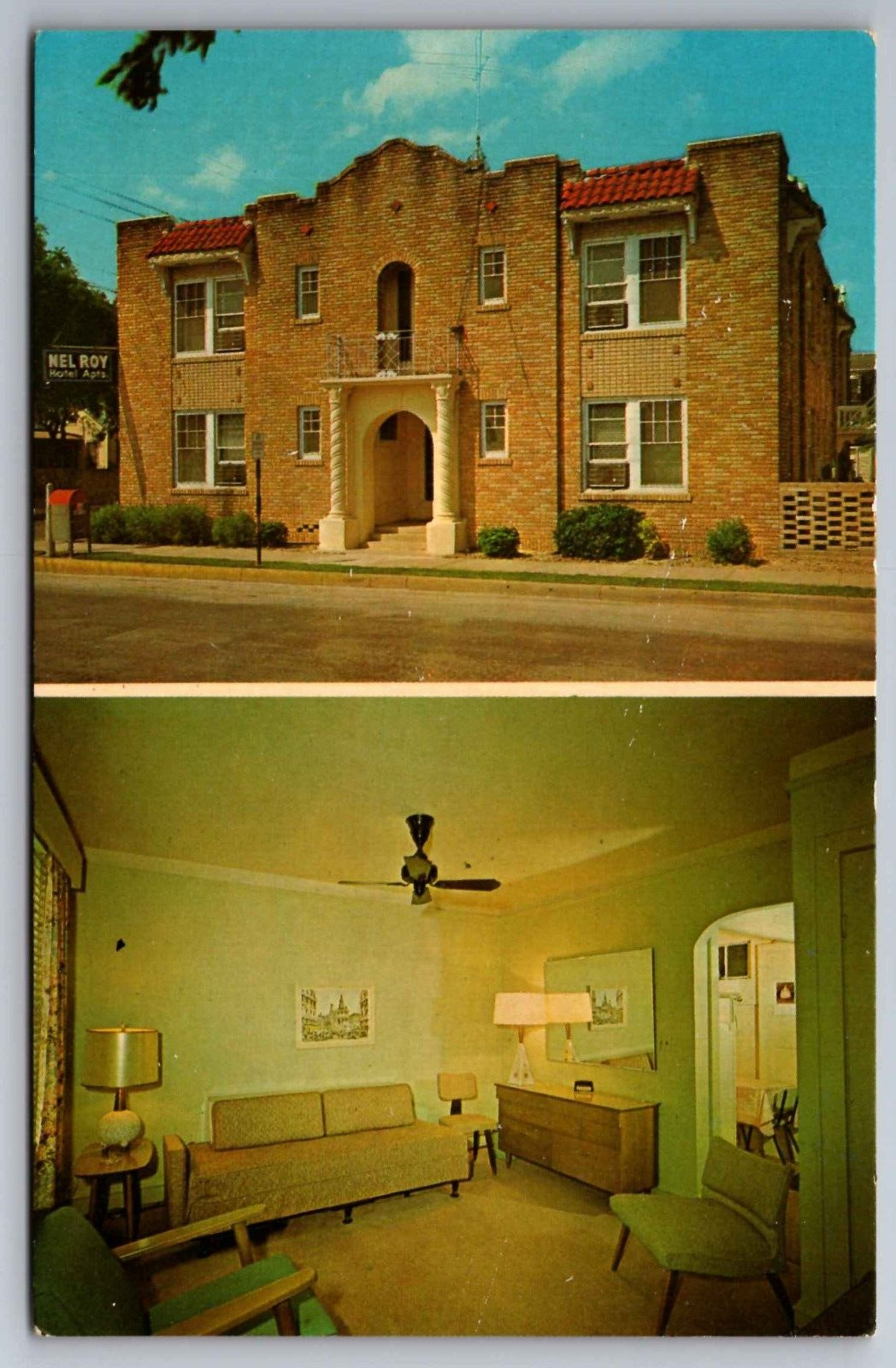 Postcard Nel-Roy & Anned Apartments Charles St. Brownsville  Texas   H 6