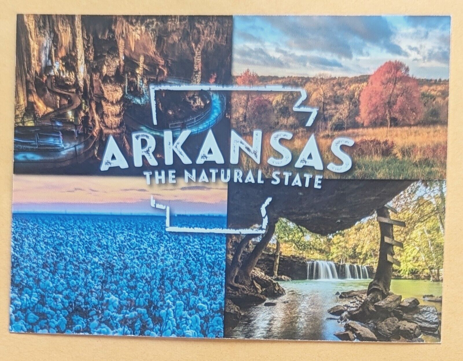 Postcard AR:  Arkansas - The Natural State 