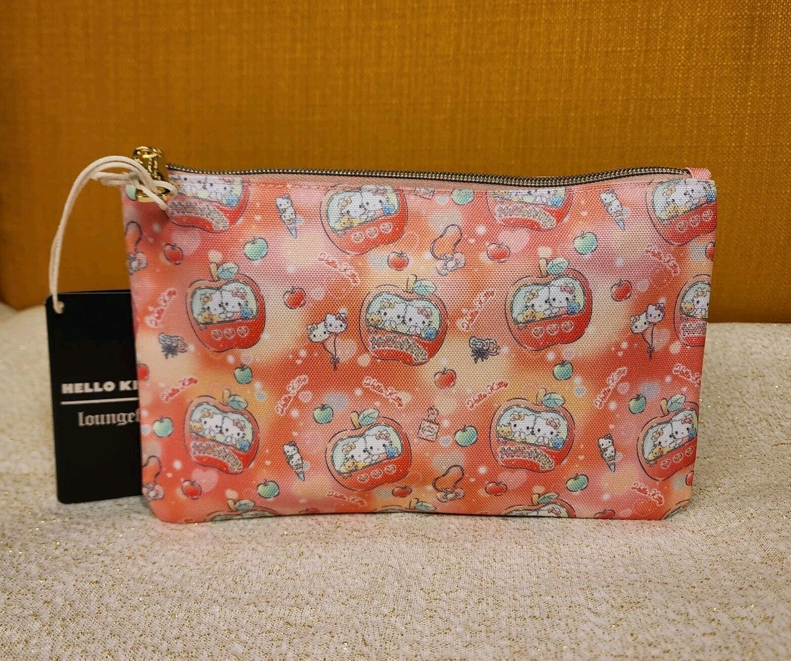 Loungefly Sanrio Hello Kitty Carnival Apple Ride Cosmetic Pouch Makeup Bag NEW