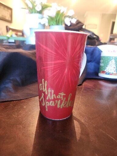 Starbucks Coffee Cup All that Sparkles Christmas 16oz Red Mug Vintage 2014