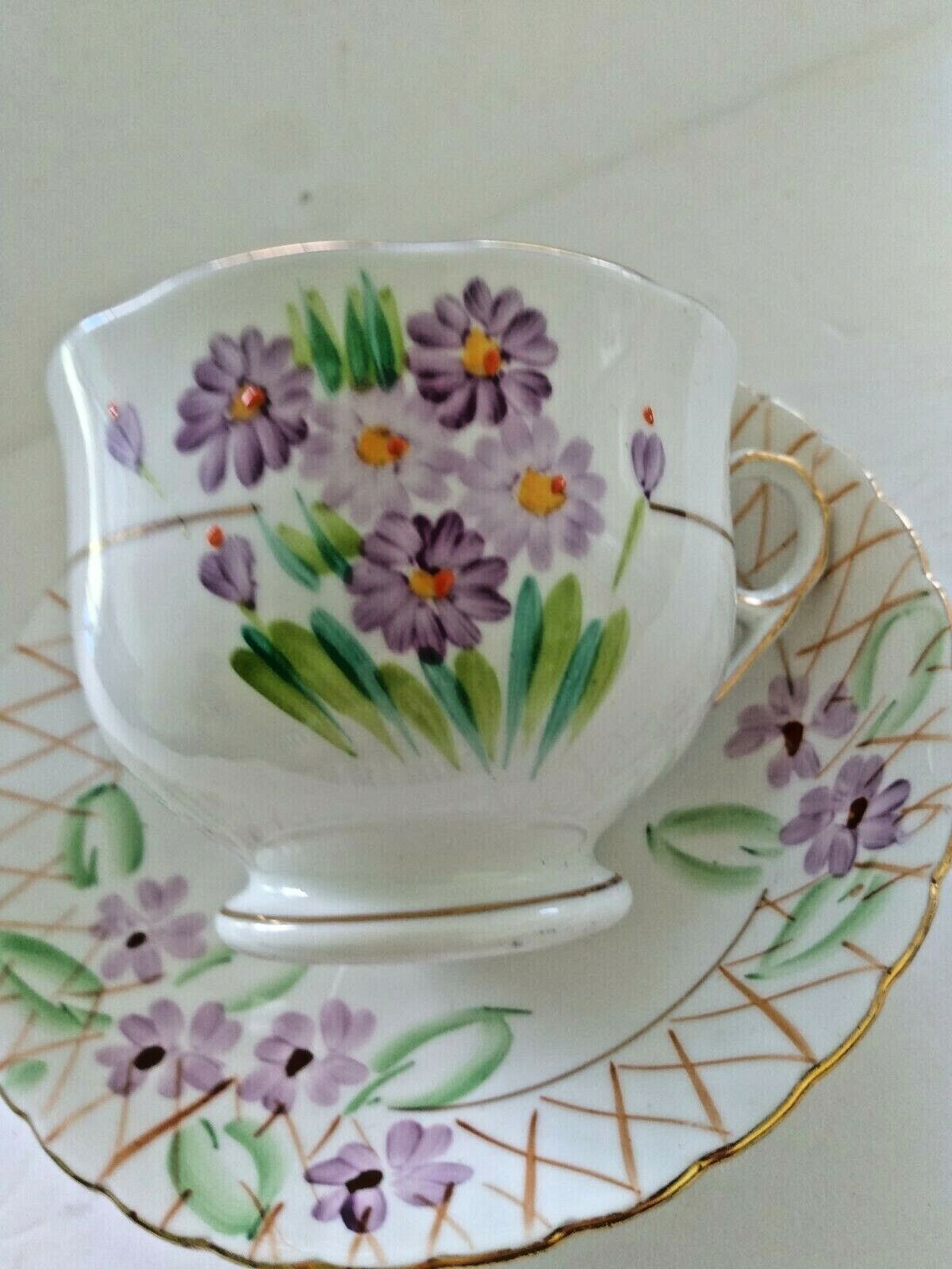 PHOENIX CHINA  T.F. & S. LTD. Porcelain Teacup and Saucer 1930\'s #4112