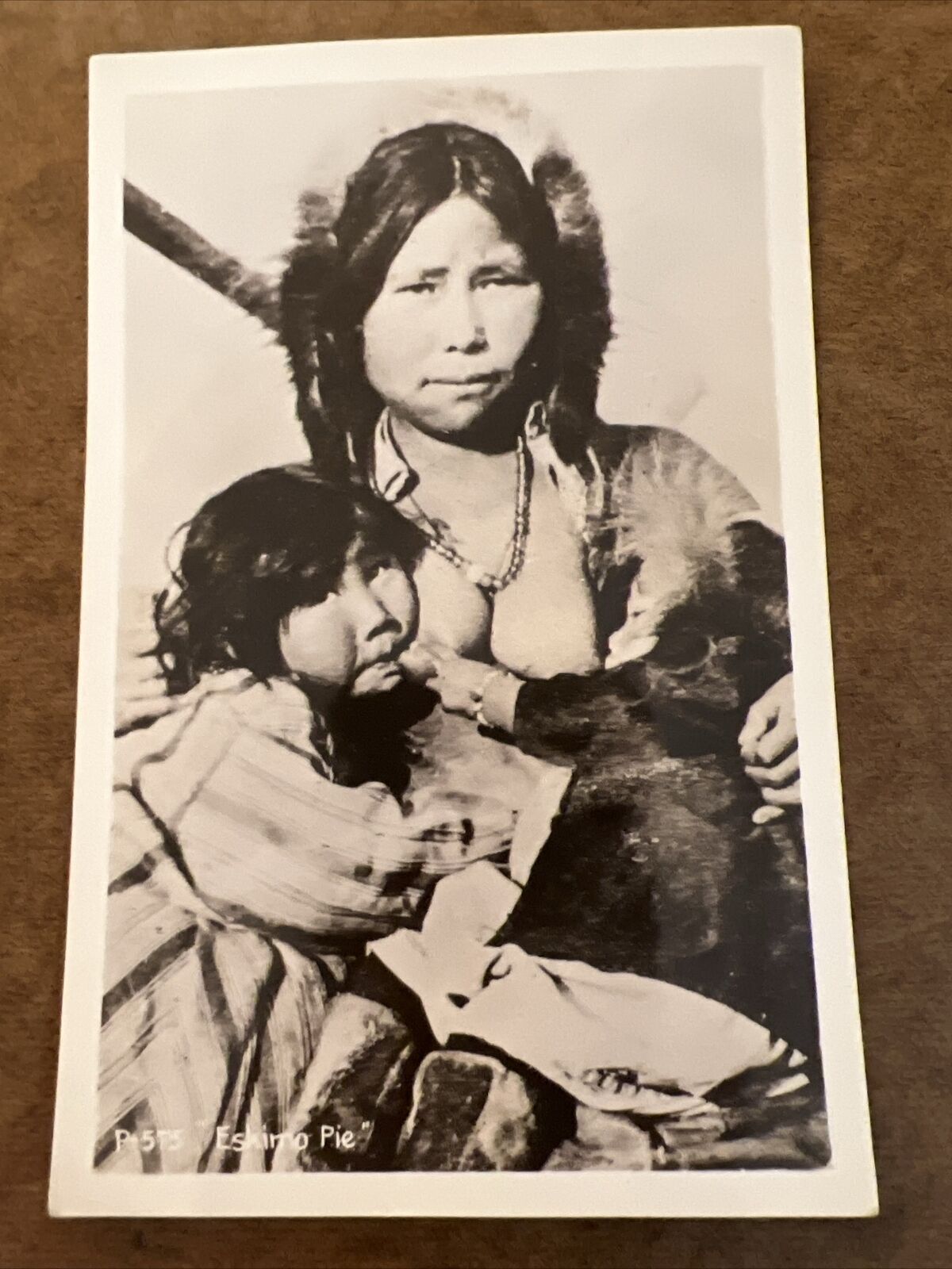 RPPC Intuit Eskimo Woman Children Breastfeeding Alaska C 1930s