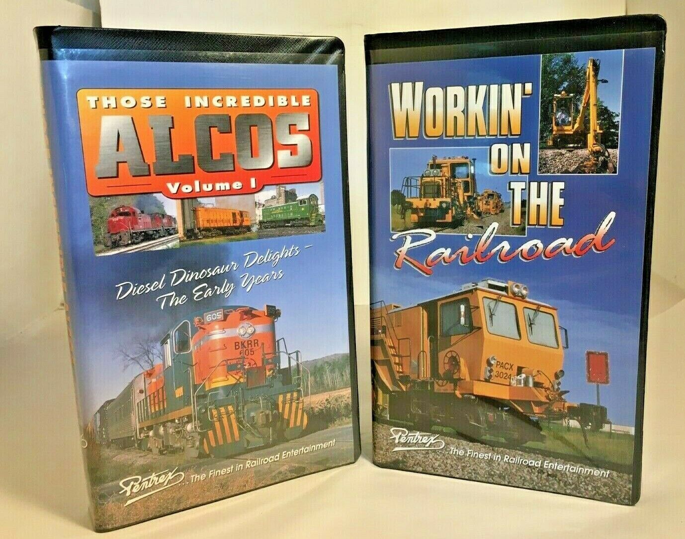 Pentrex Train VHS Videos Those Incredible Alcos Vol I & Workin' on the Railroad