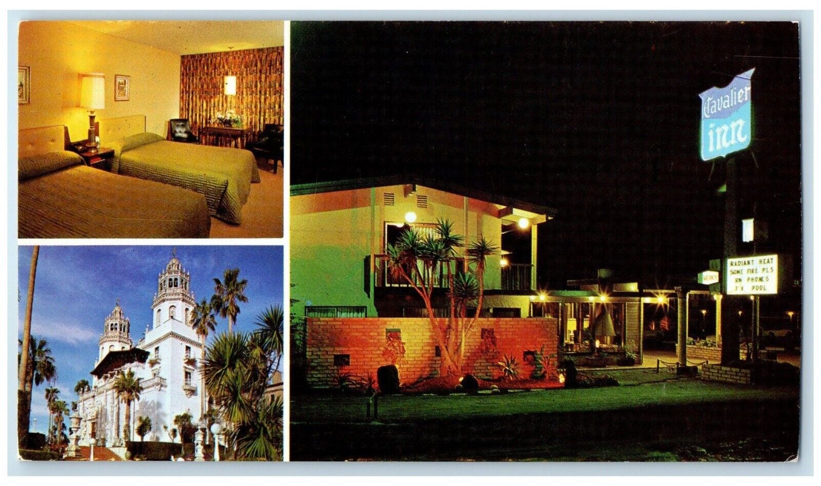 c1950's Cavalier Inn Simeon California CA, Room View Multiview Vintage Postcard