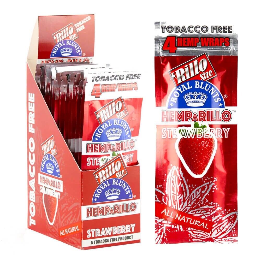 Royal Rillo Herbal Papers Strawberry 5/4ct Packs 20pc